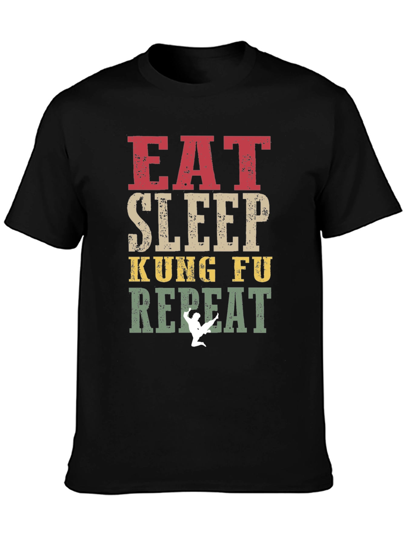 Eat Sleep Kung Fu Repeat Graphic Tee