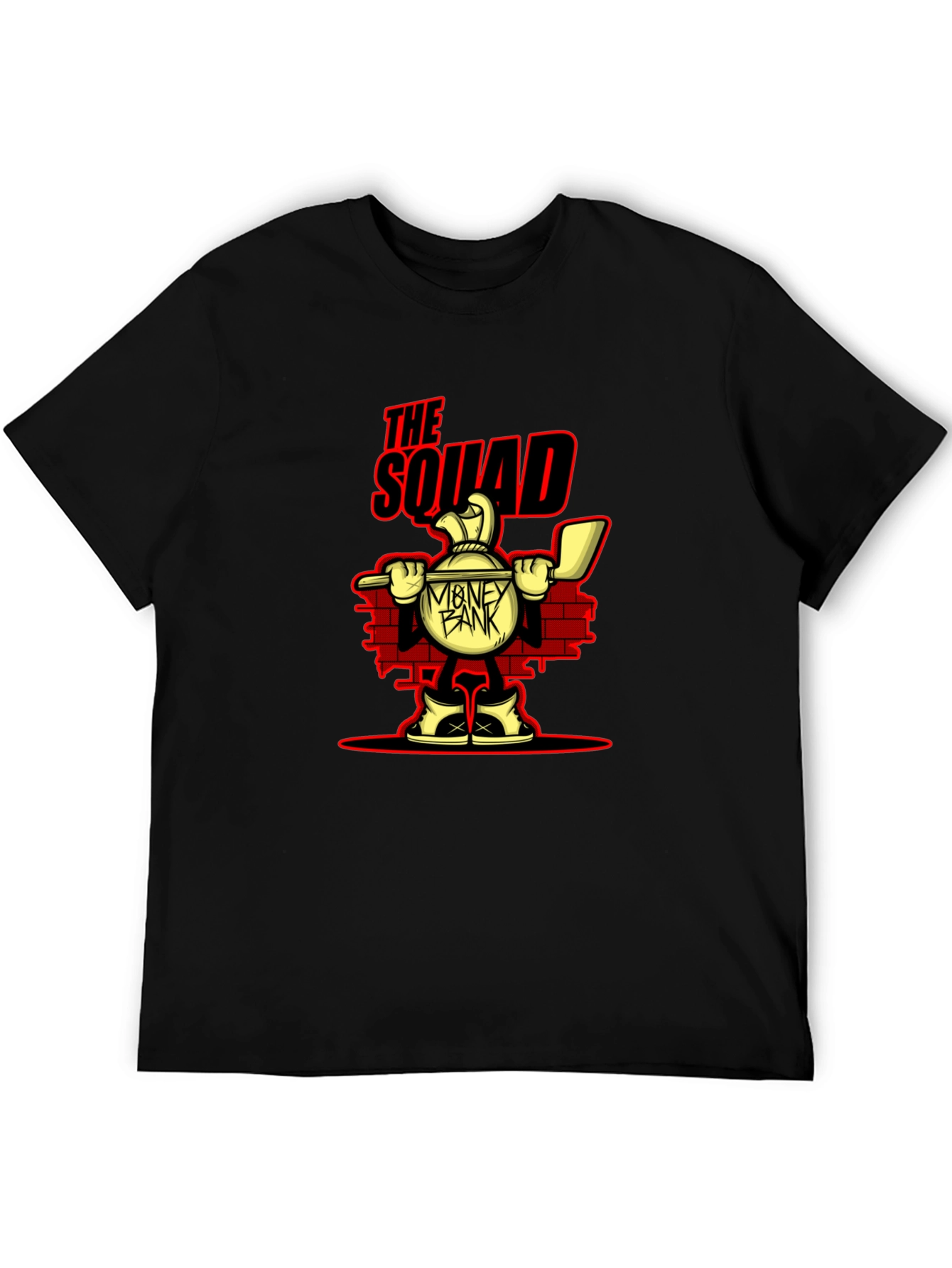 The Squad Money Bank Cartoon Graphic T-Shirt