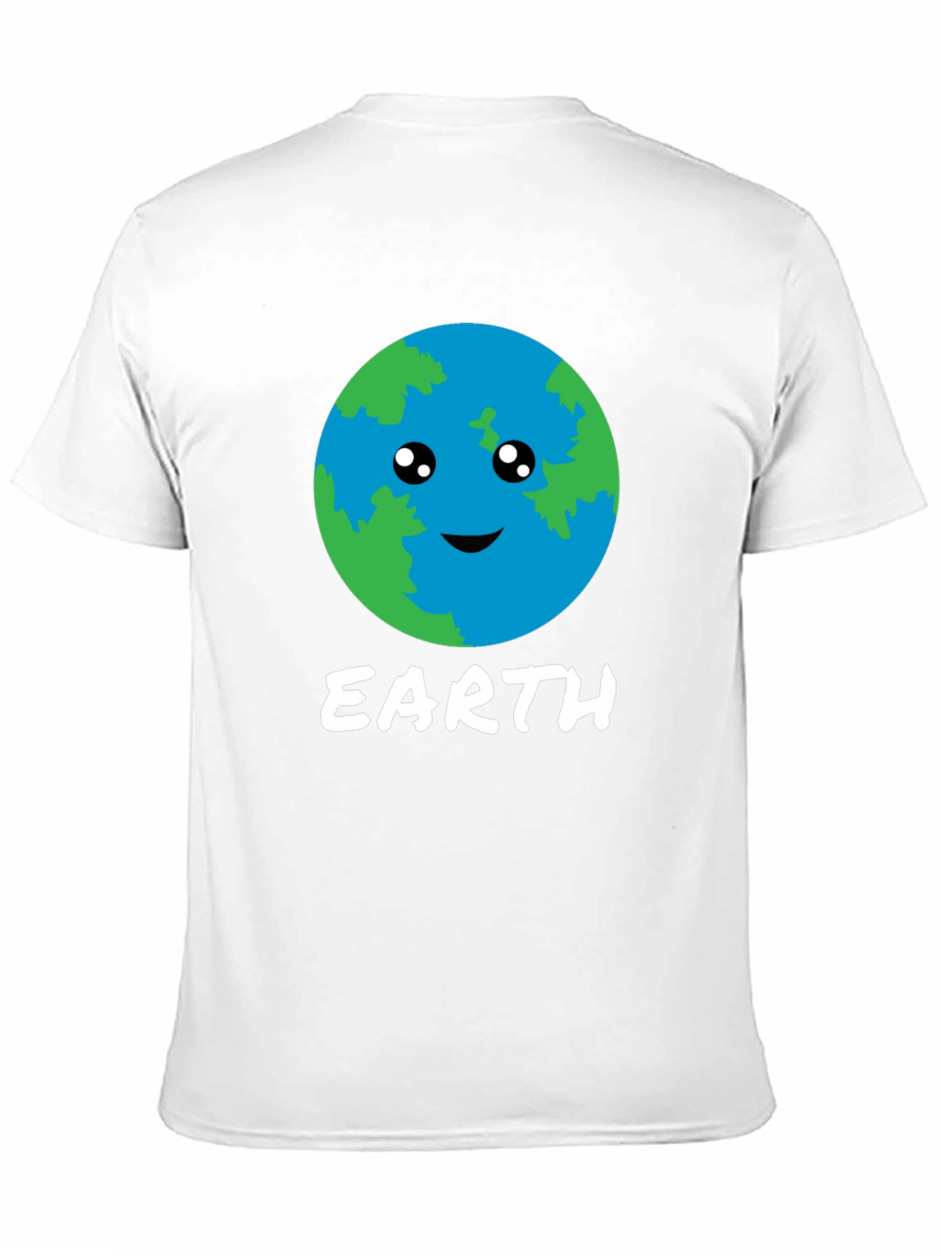 Cute Earth Graphic Black T-Shirt