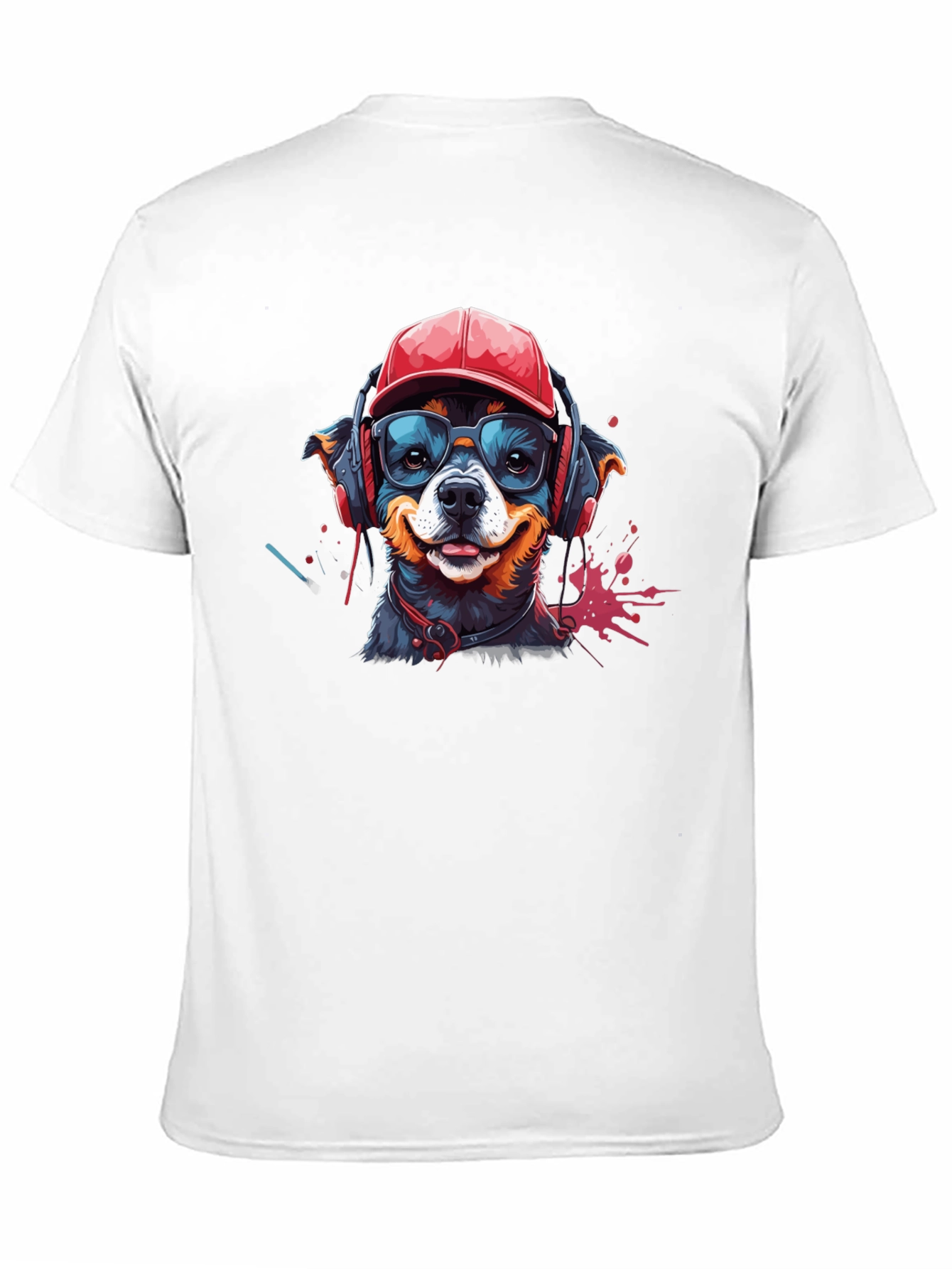 Cool Dog Graphic Tee - Black Cotton T-Shirt