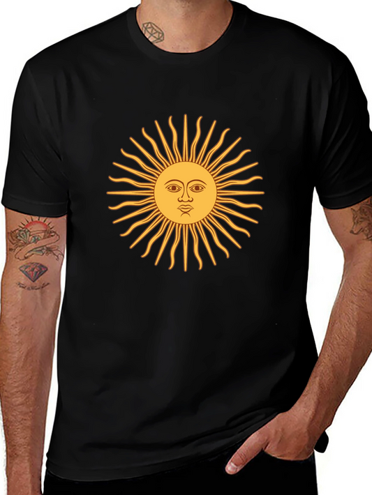 Argentina Sun T-Shirt - Black Cotton Tee