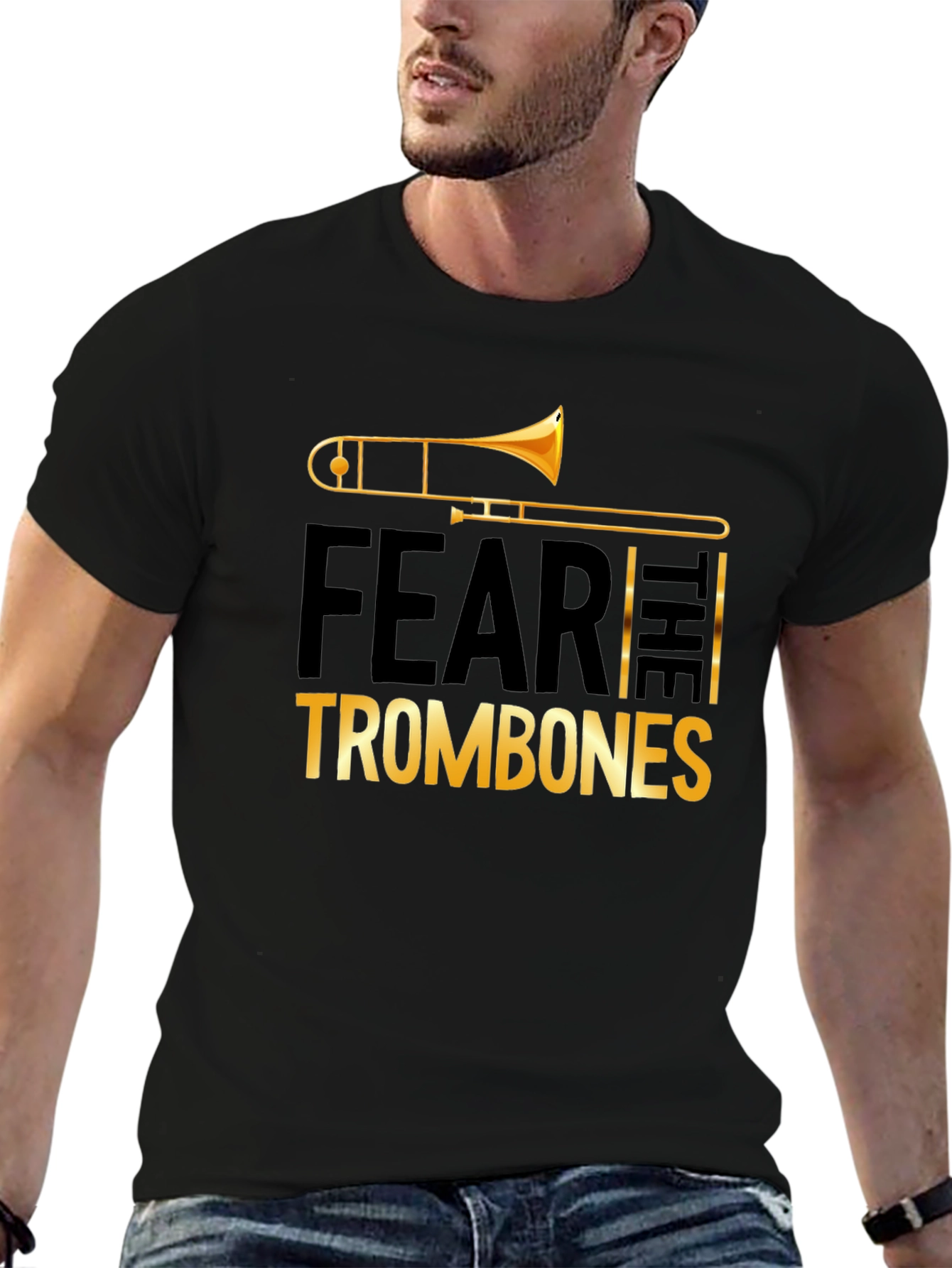 Fear the Trombones Black Graphic Tee