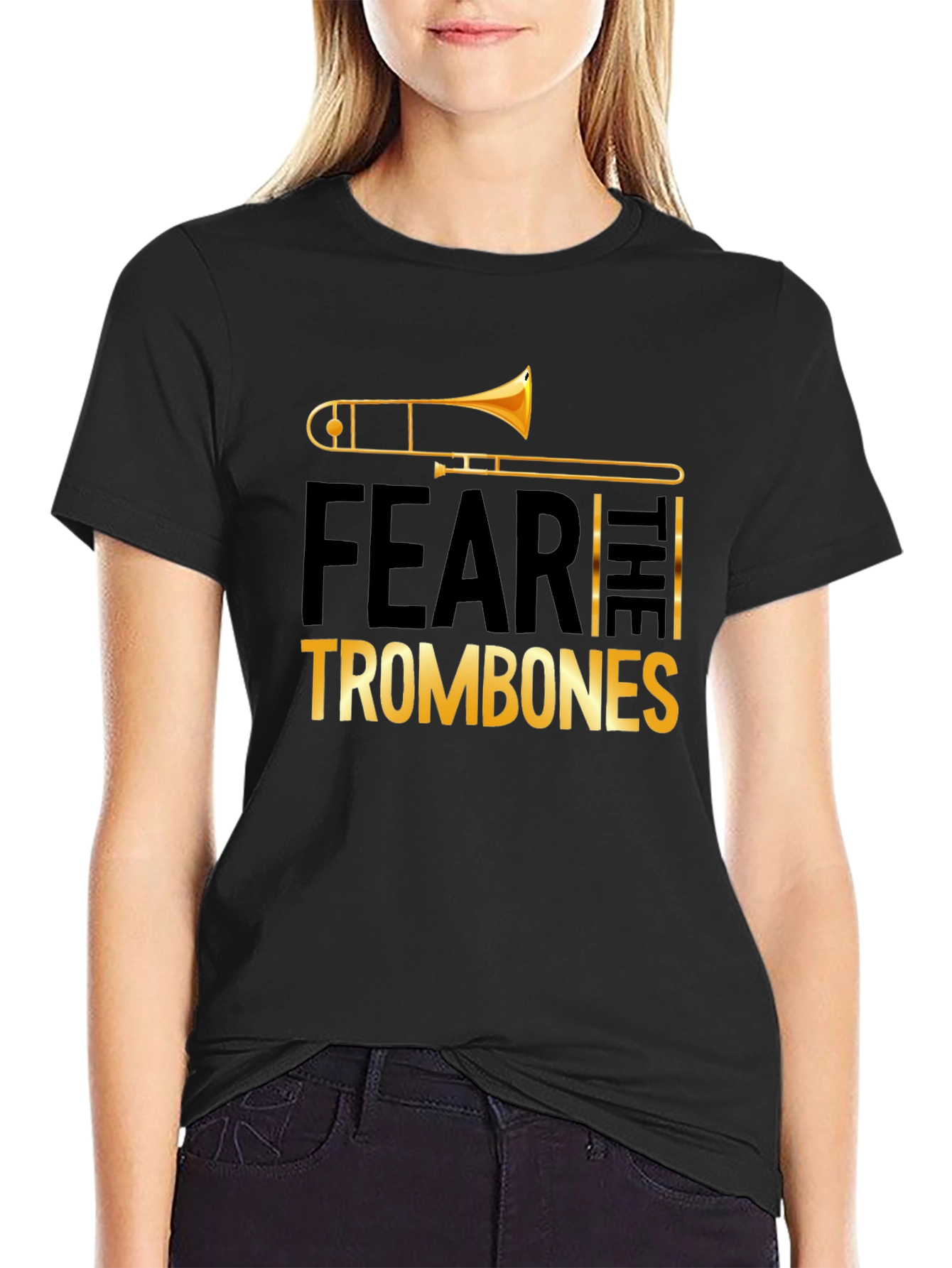 Fear the Trombones Black Graphic Tee