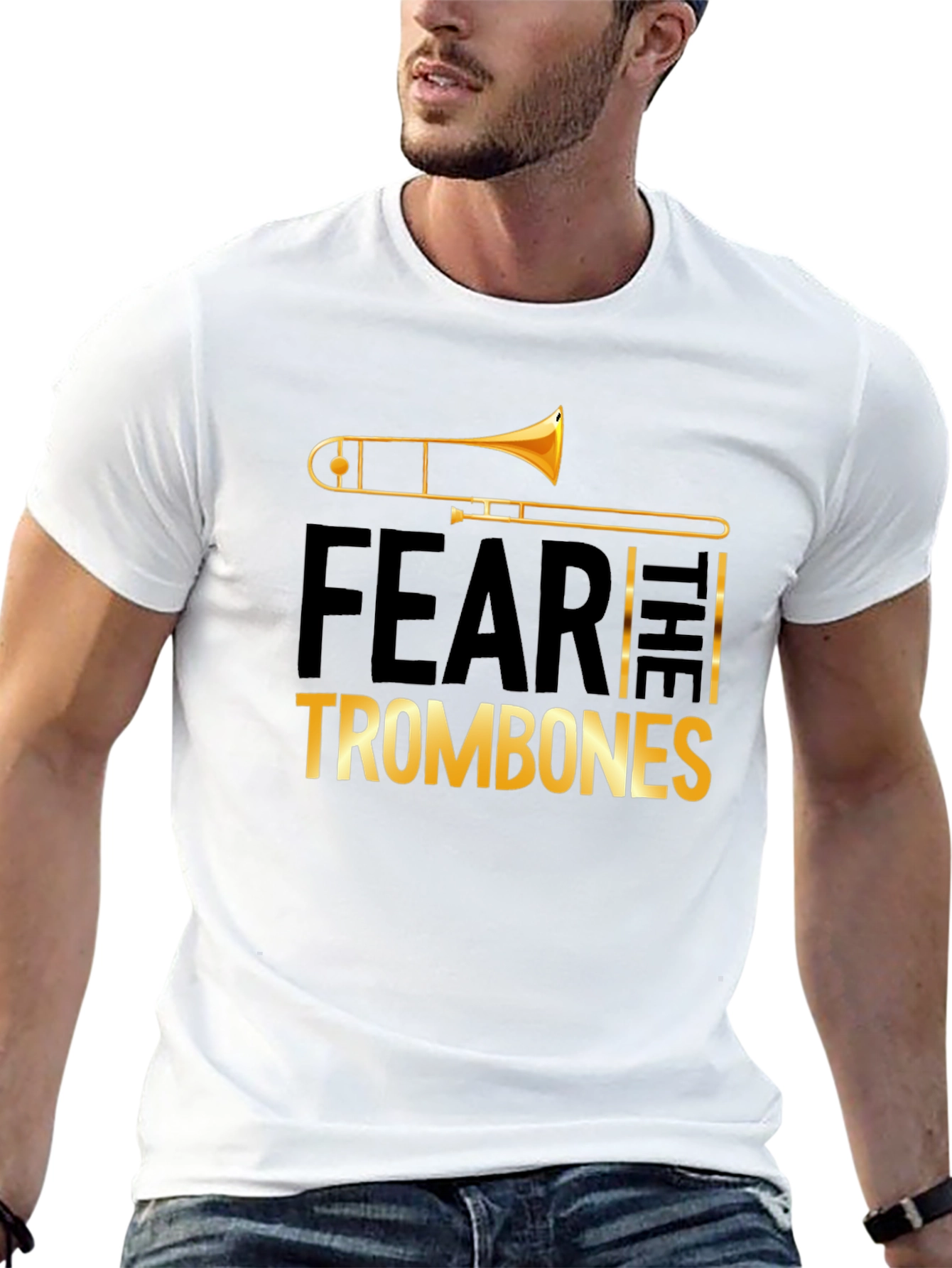 Fear the Trombones Black Graphic Tee