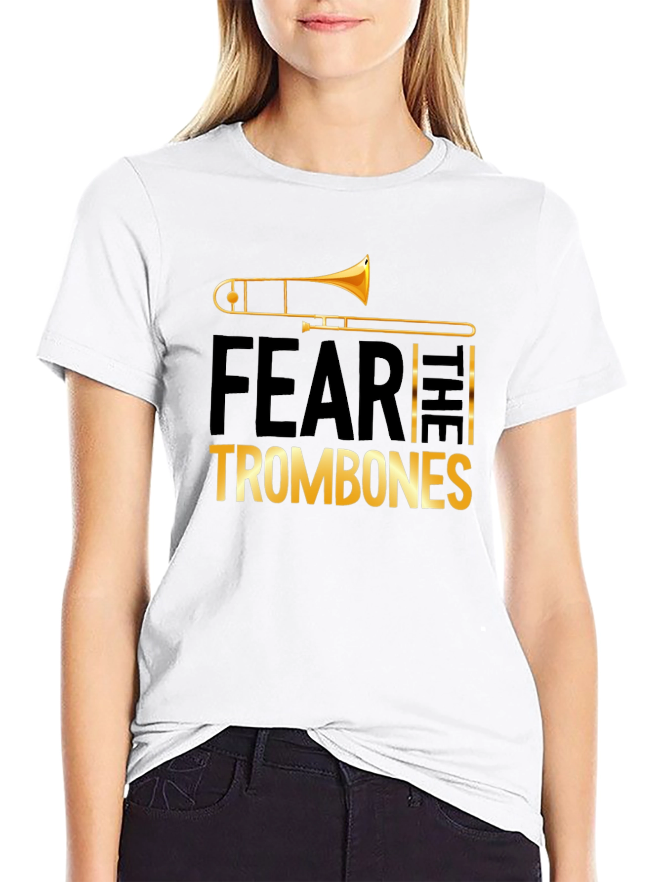 Fear the Trombones Black Graphic Tee