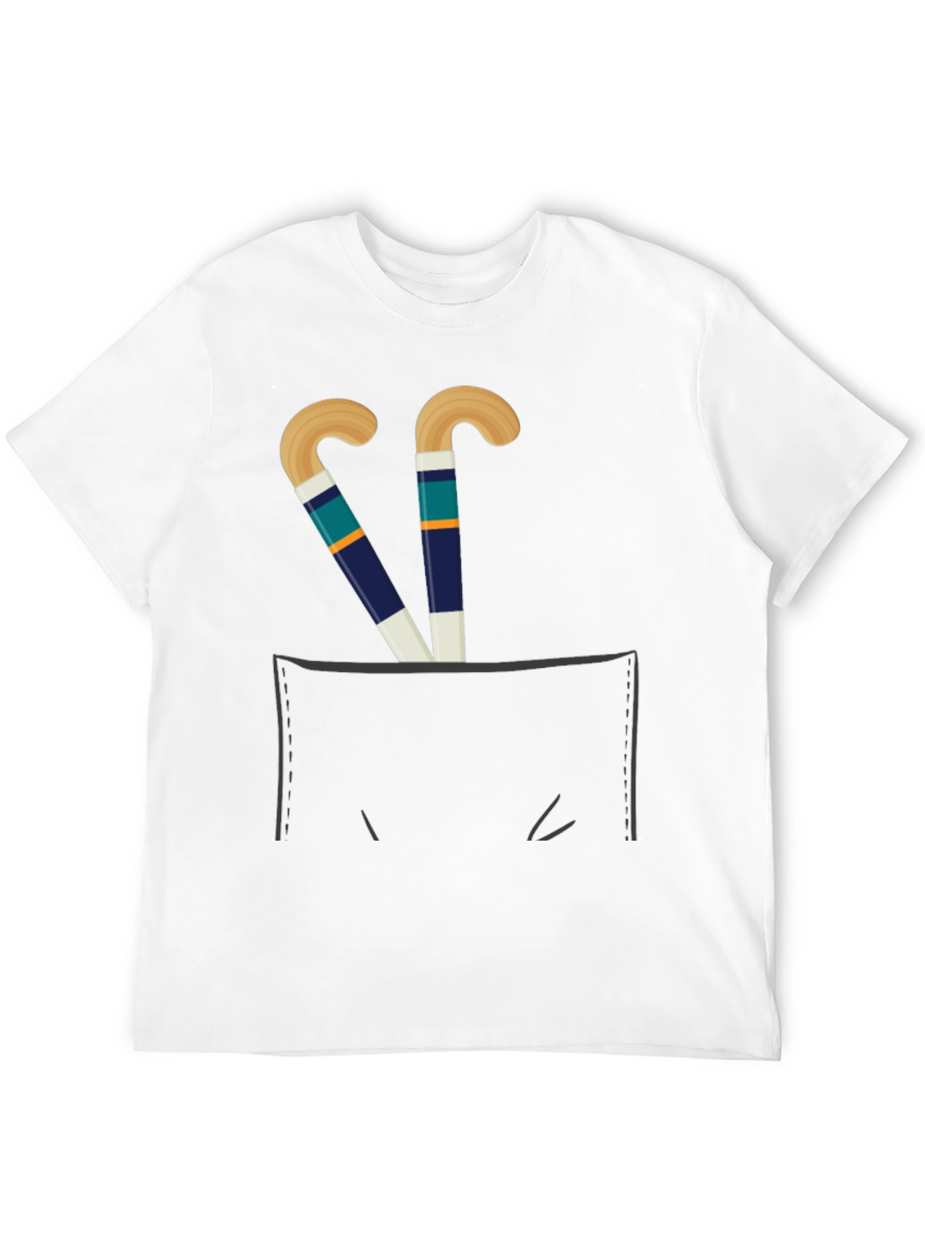 Hockey Sticks Pocket T-Shirt - Sports Fan Tee