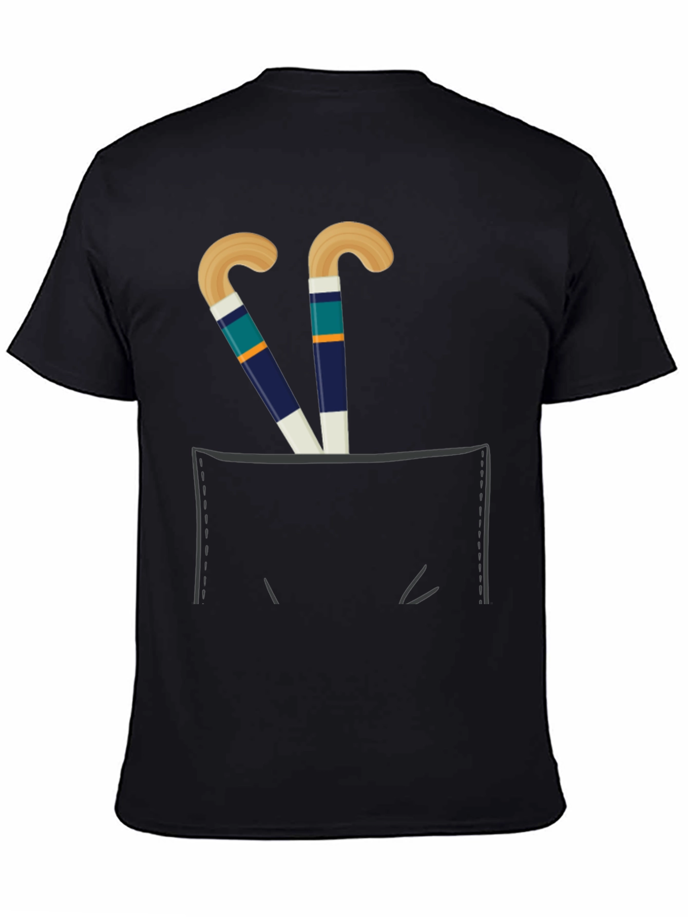 Hockey Sticks Pocket T-Shirt - Sports Fan Tee