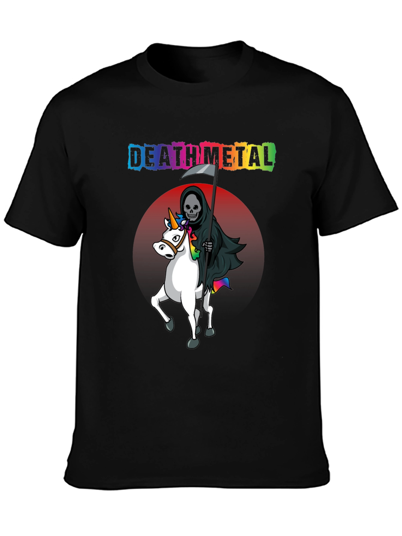 Death Metal Grim Reaper Unicorn T-Shirt