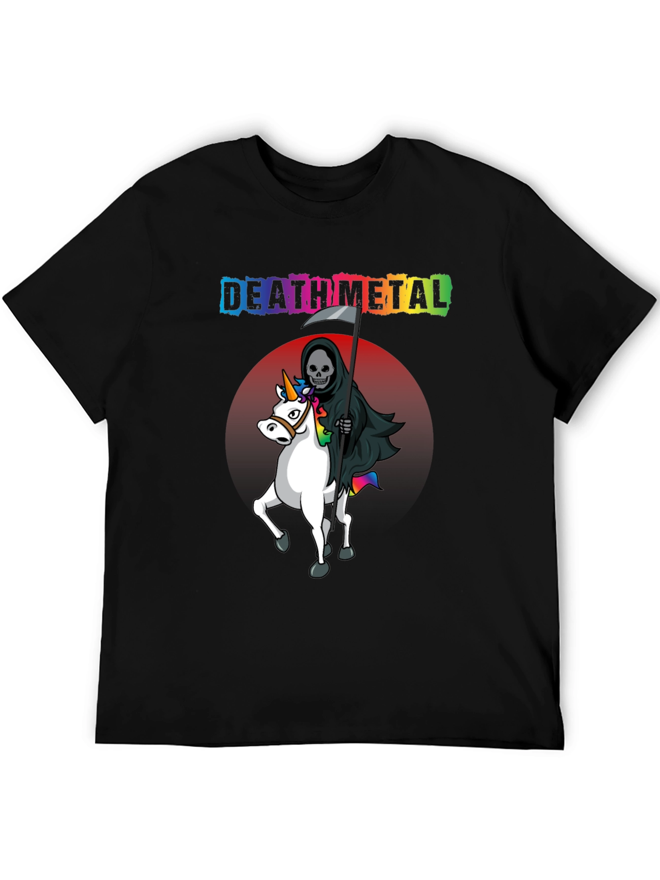 Death Metal Grim Reaper Unicorn T-Shirt