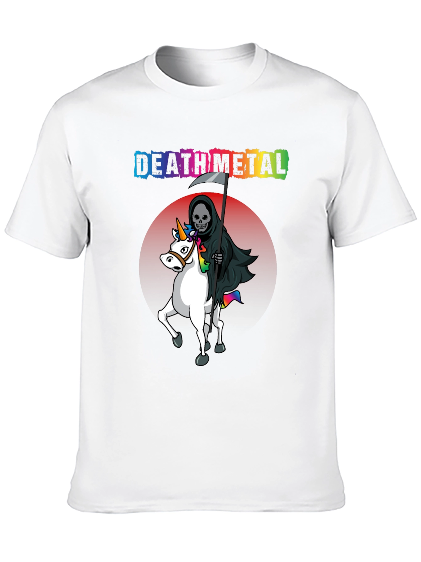 Death Metal Grim Reaper Unicorn T-Shirt