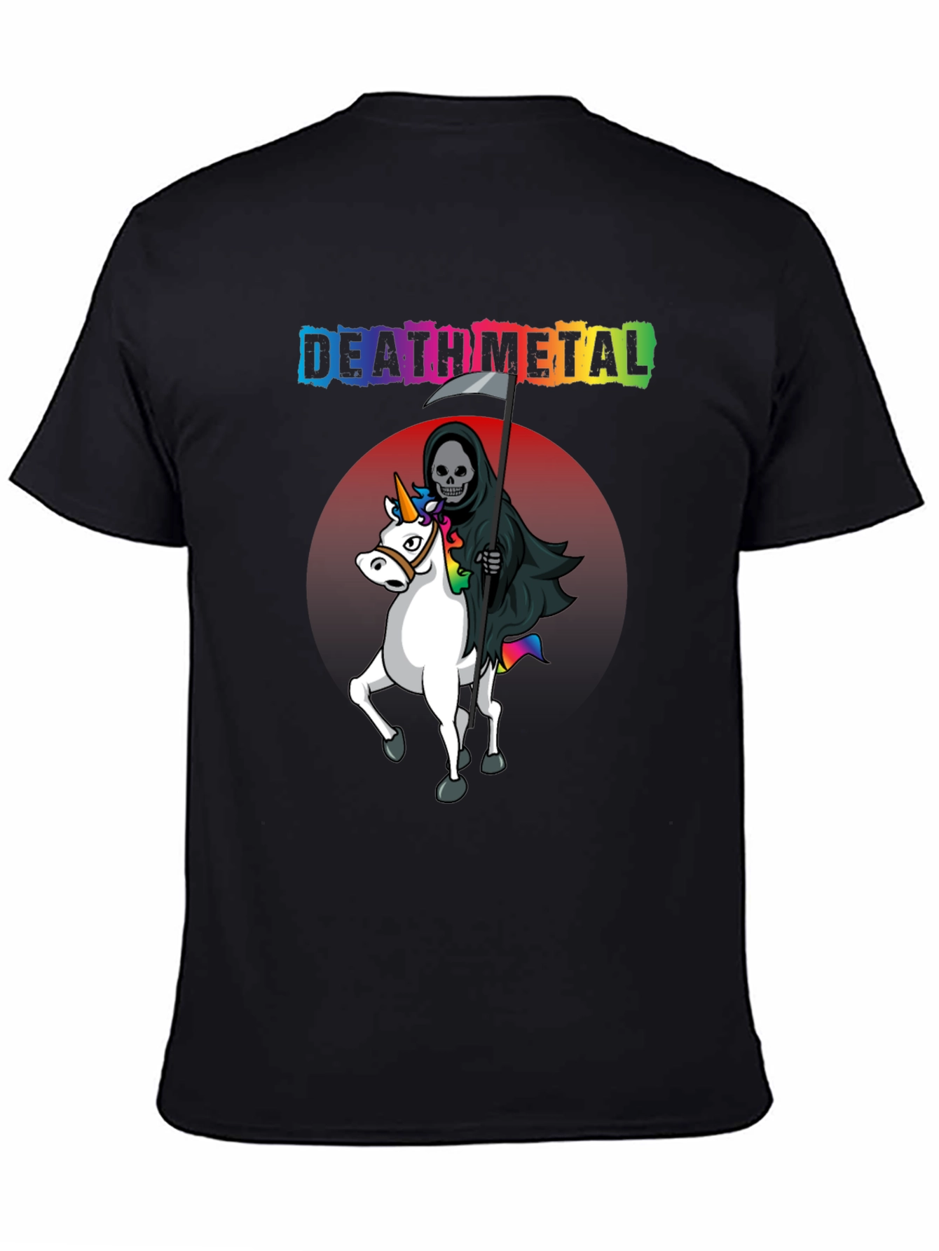 Death Metal Grim Reaper Unicorn T-Shirt
