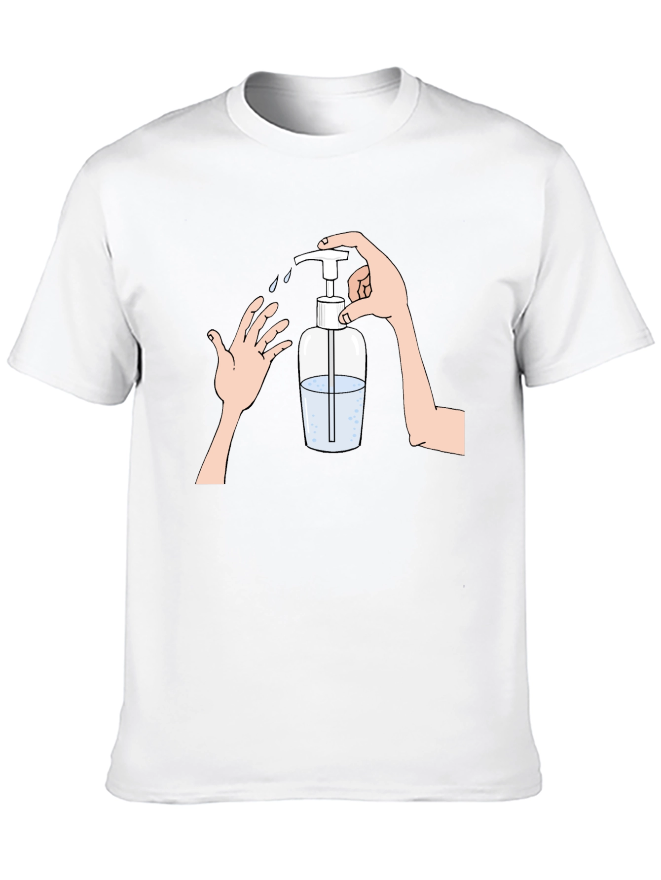 Wash Your Hands Graphic Tee - Black Cotton Blend