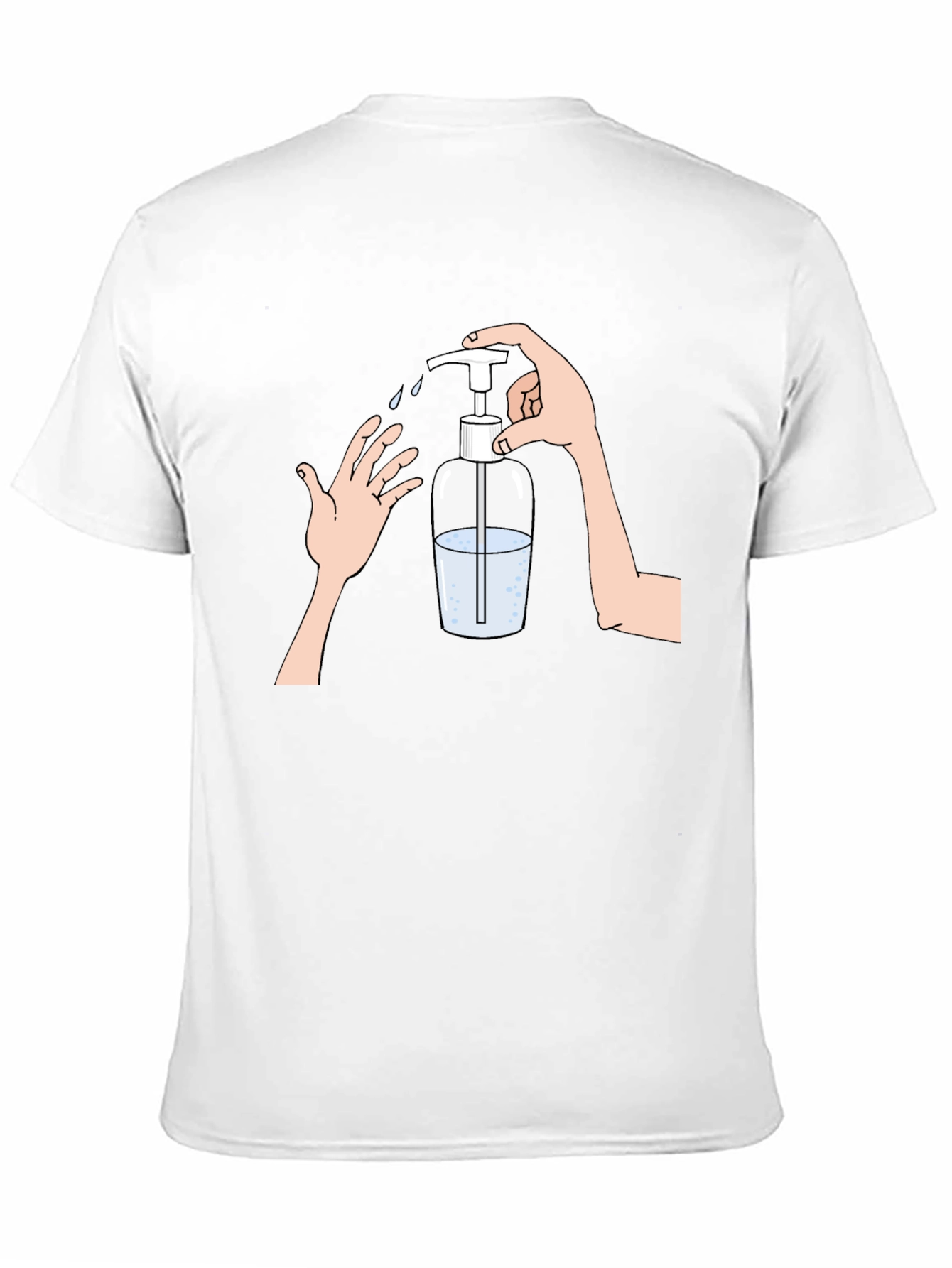 Wash Your Hands Graphic Tee - Black Cotton Blend