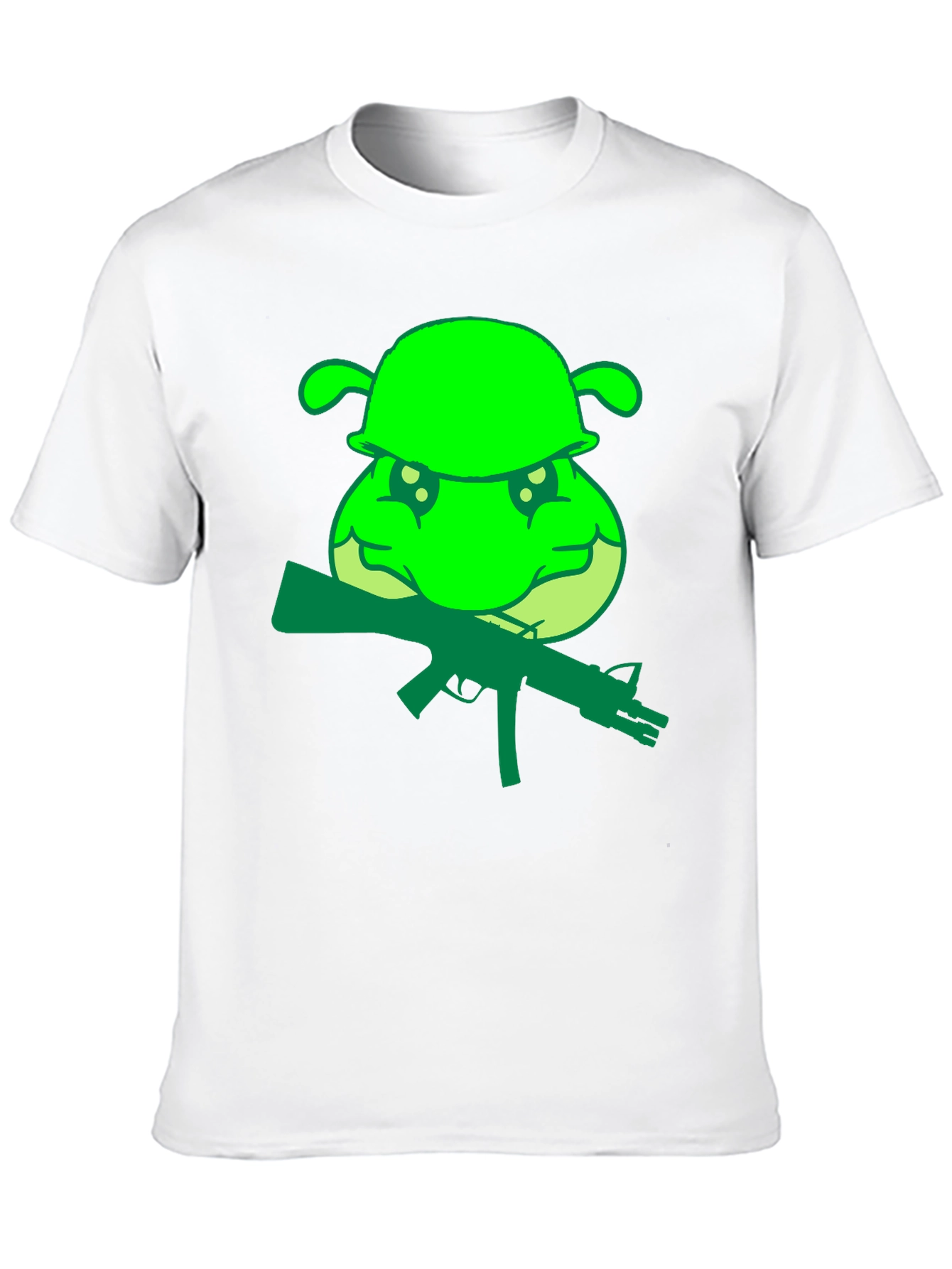 Green Army Turtle Graphic Tee