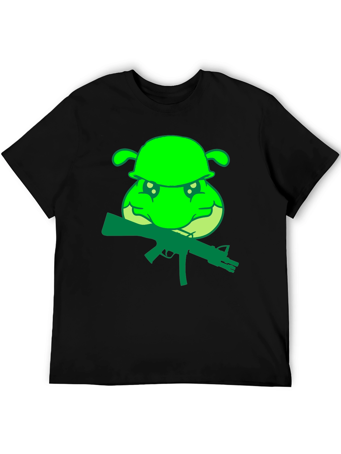 Green Army Turtle Graphic Tee