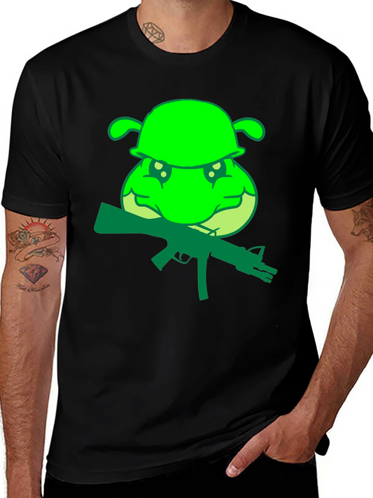 Green Army Turtle Graphic Tee