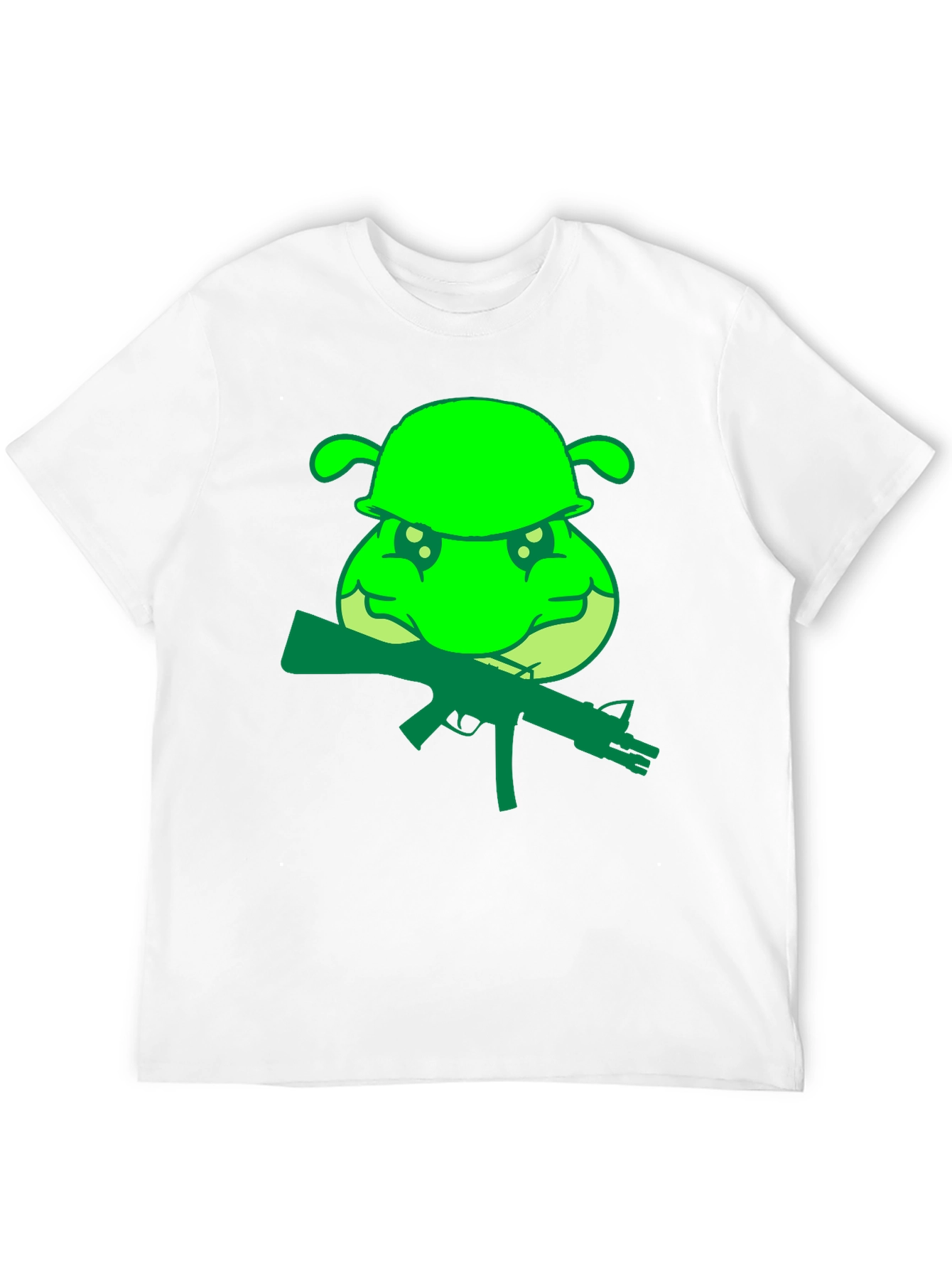 Green Army Turtle Graphic Tee