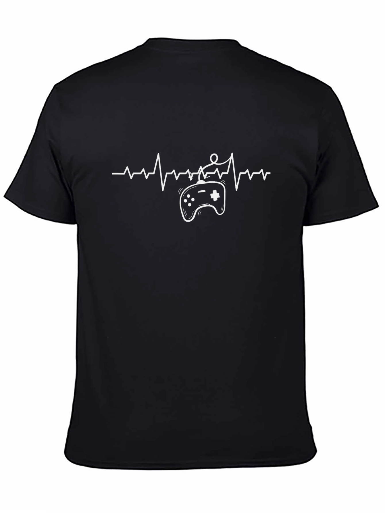 Gamer Heartbeat T-Shirt - Black Cotton Tee