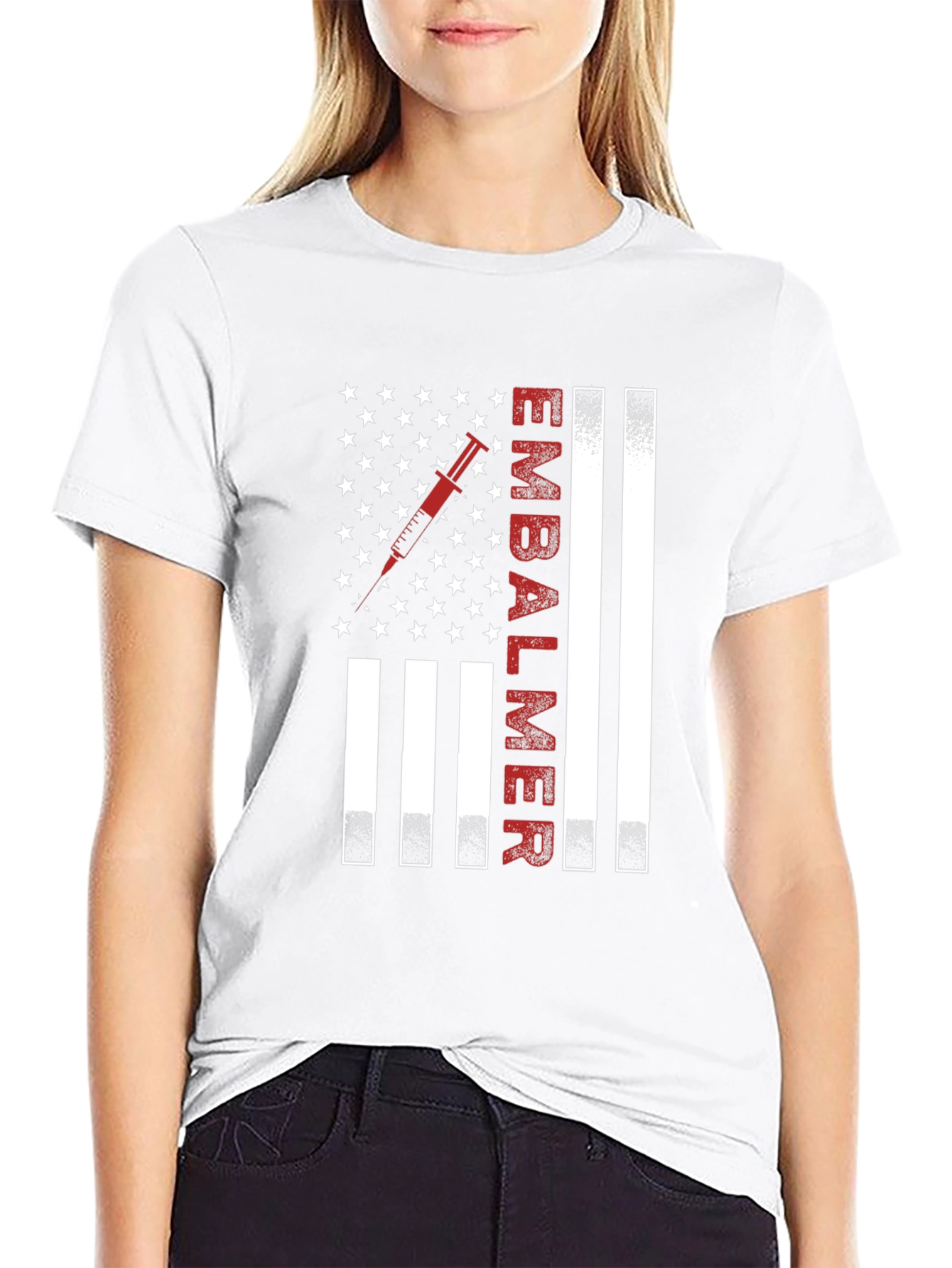 Embalmer American Flag Graphic Tee