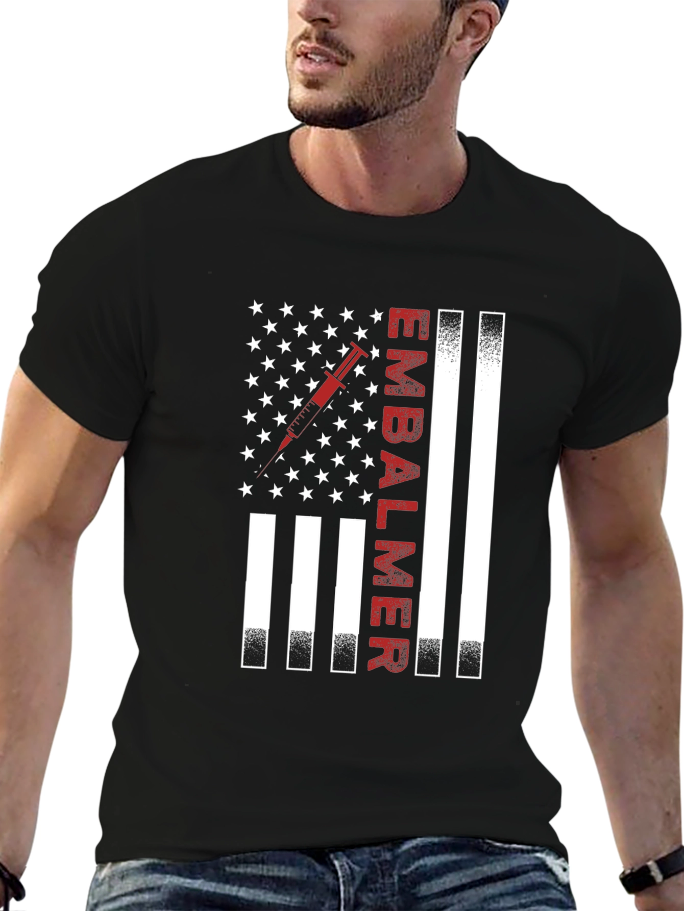 Embalmer American Flag Graphic Tee