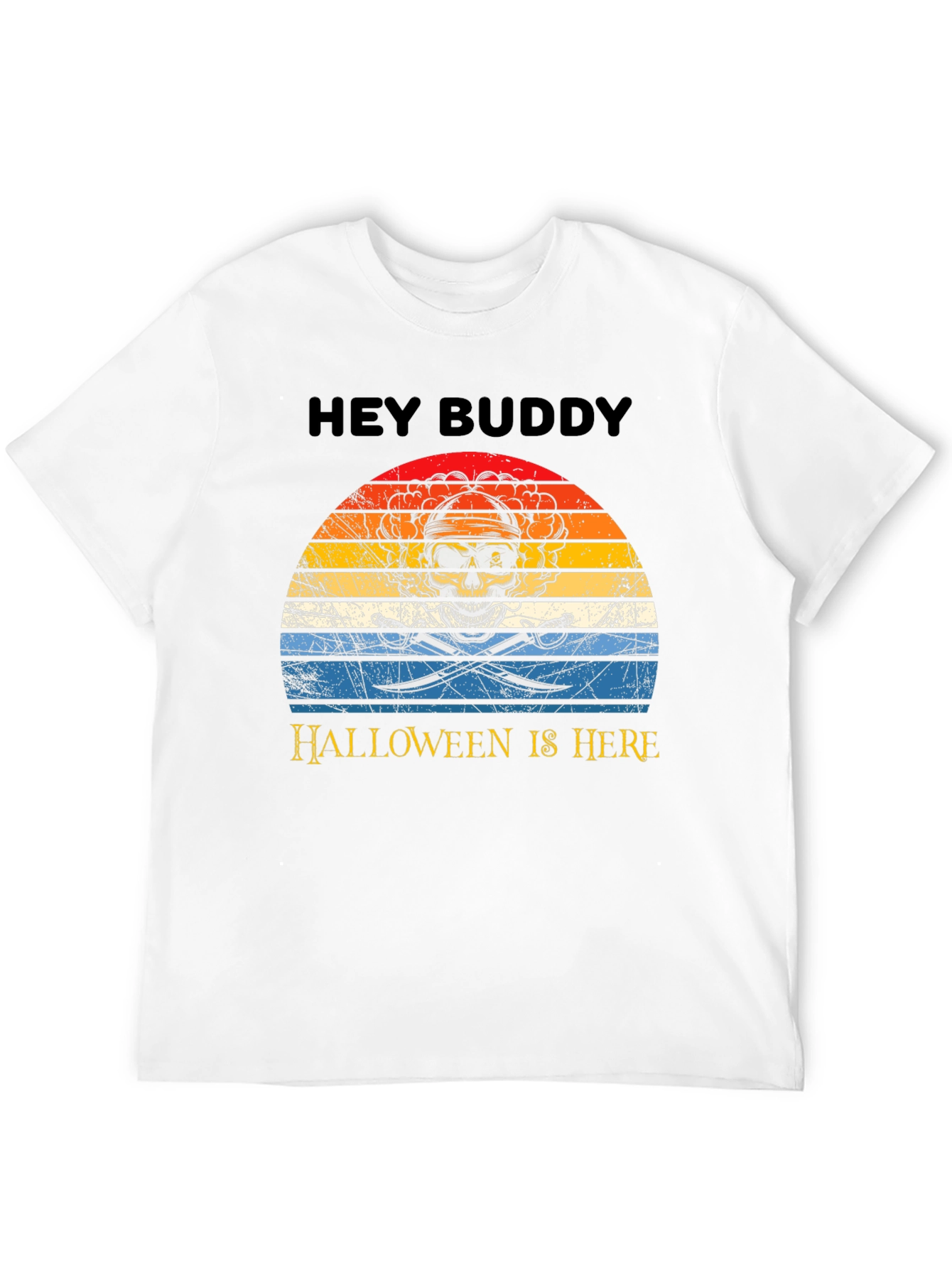 Hey Buddy Halloween Pirate Skull T-Shirt