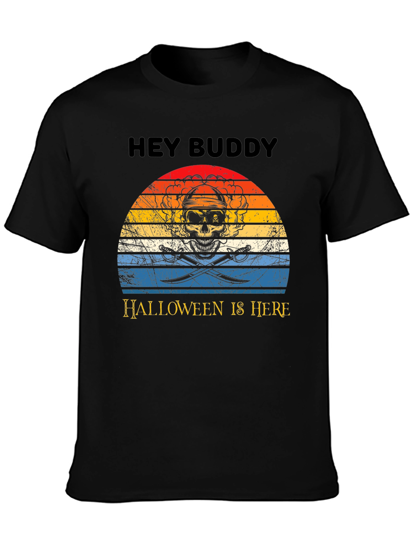 Hey Buddy Halloween Pirate Skull T-Shirt