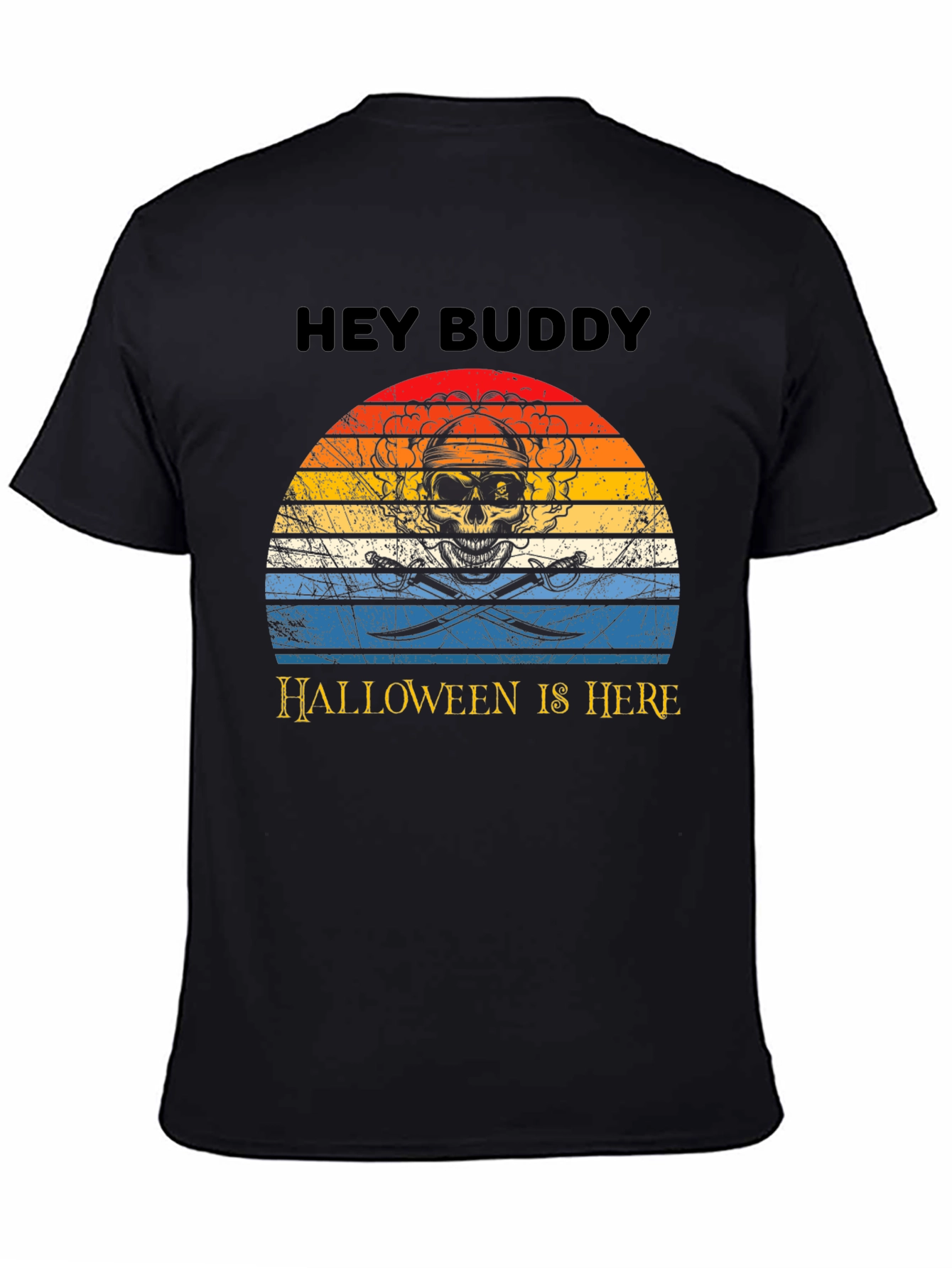 Hey Buddy Halloween Pirate Skull T-Shirt