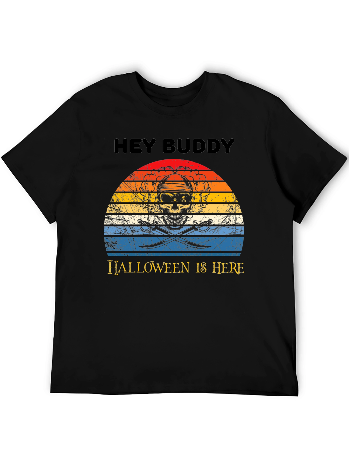 Hey Buddy Halloween Pirate Skull T-Shirt