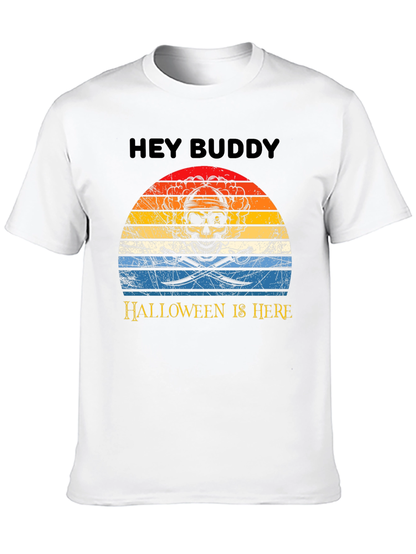 Hey Buddy Halloween Pirate Skull T-Shirt
