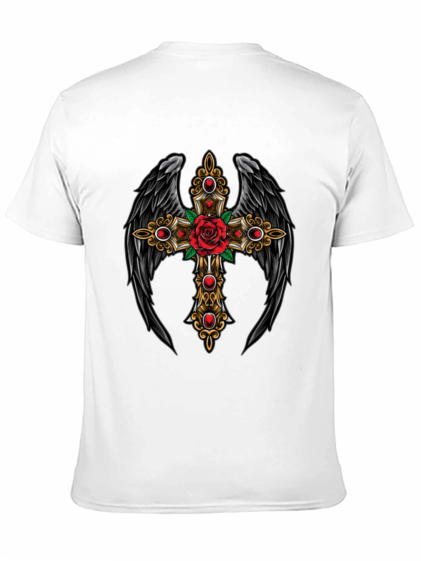 Winged Cross Rose T-Shirt