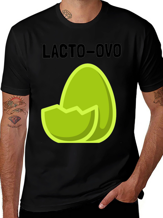 Lacto-Ovo Egg Graphic T-Shirt - Vegetarian Lifestyle Tee