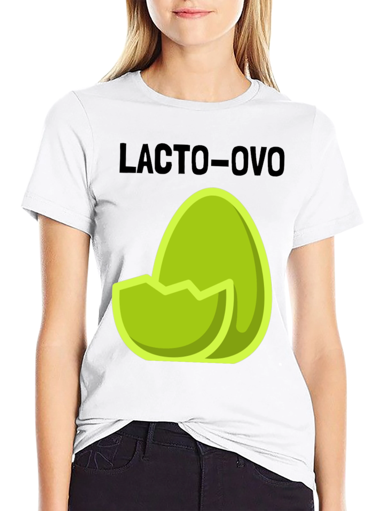 Lacto-Ovo Egg Graphic T-Shirt - Vegetarian Lifestyle Tee