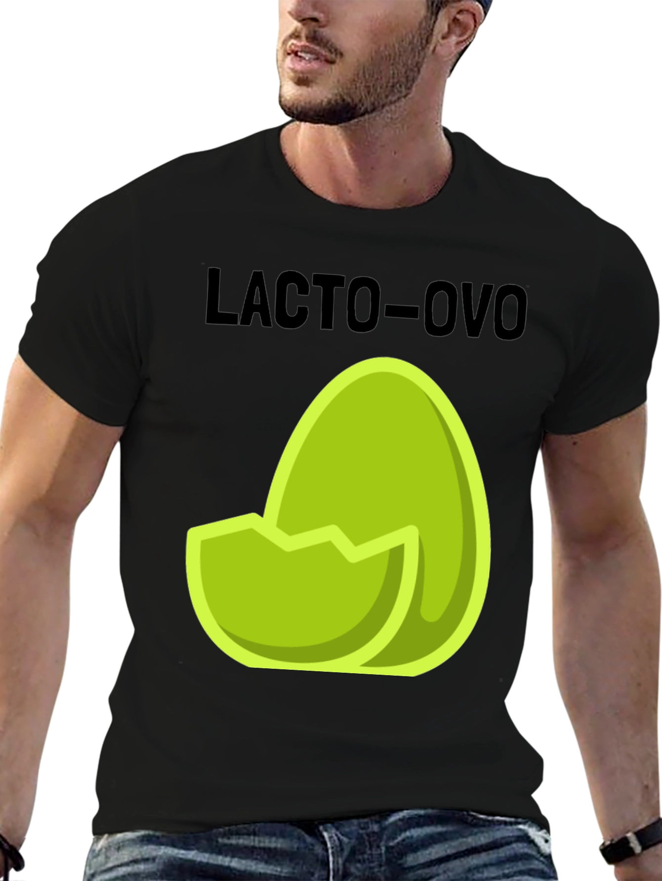 Lacto-Ovo Egg Graphic T-Shirt - Vegetarian Lifestyle Tee