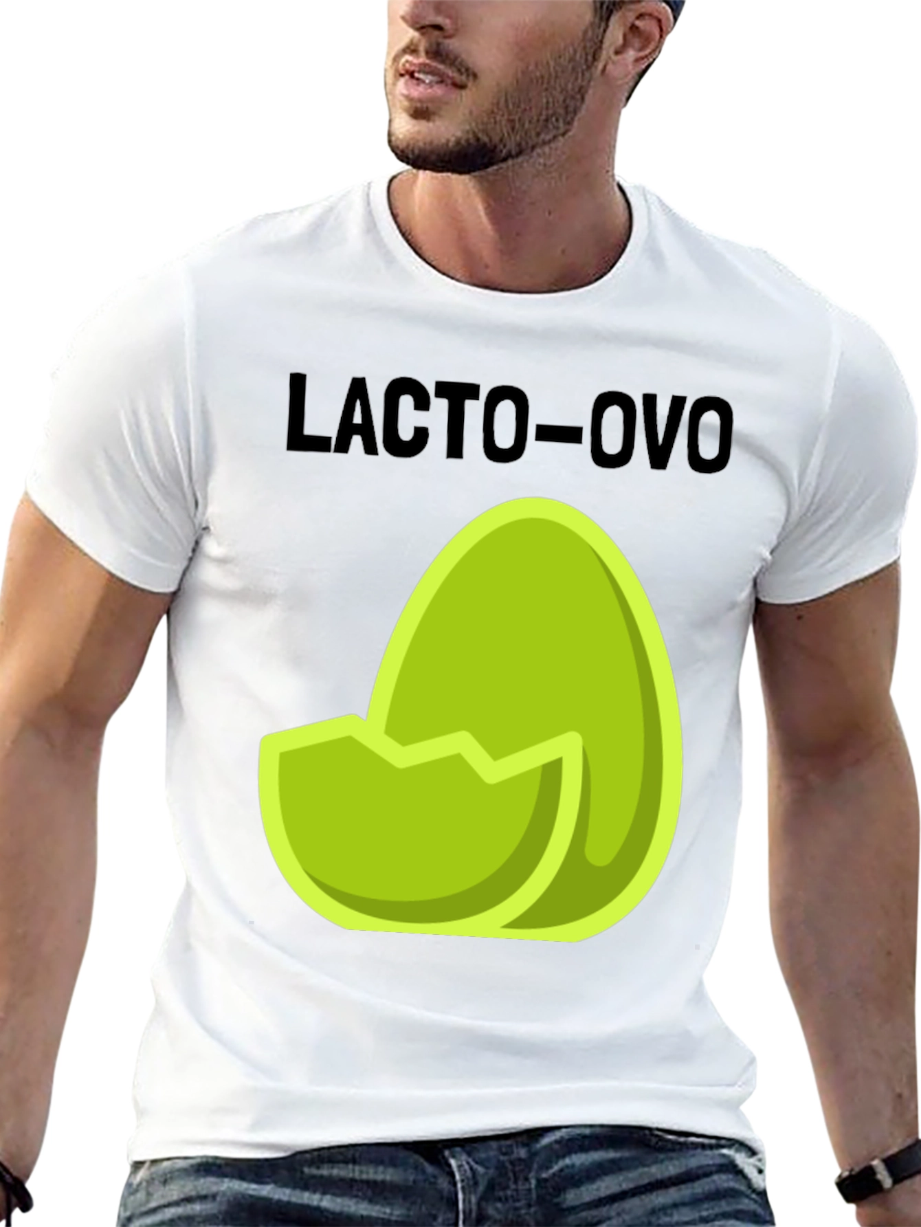 Lacto-Ovo Egg Graphic T-Shirt - Vegetarian Lifestyle Tee