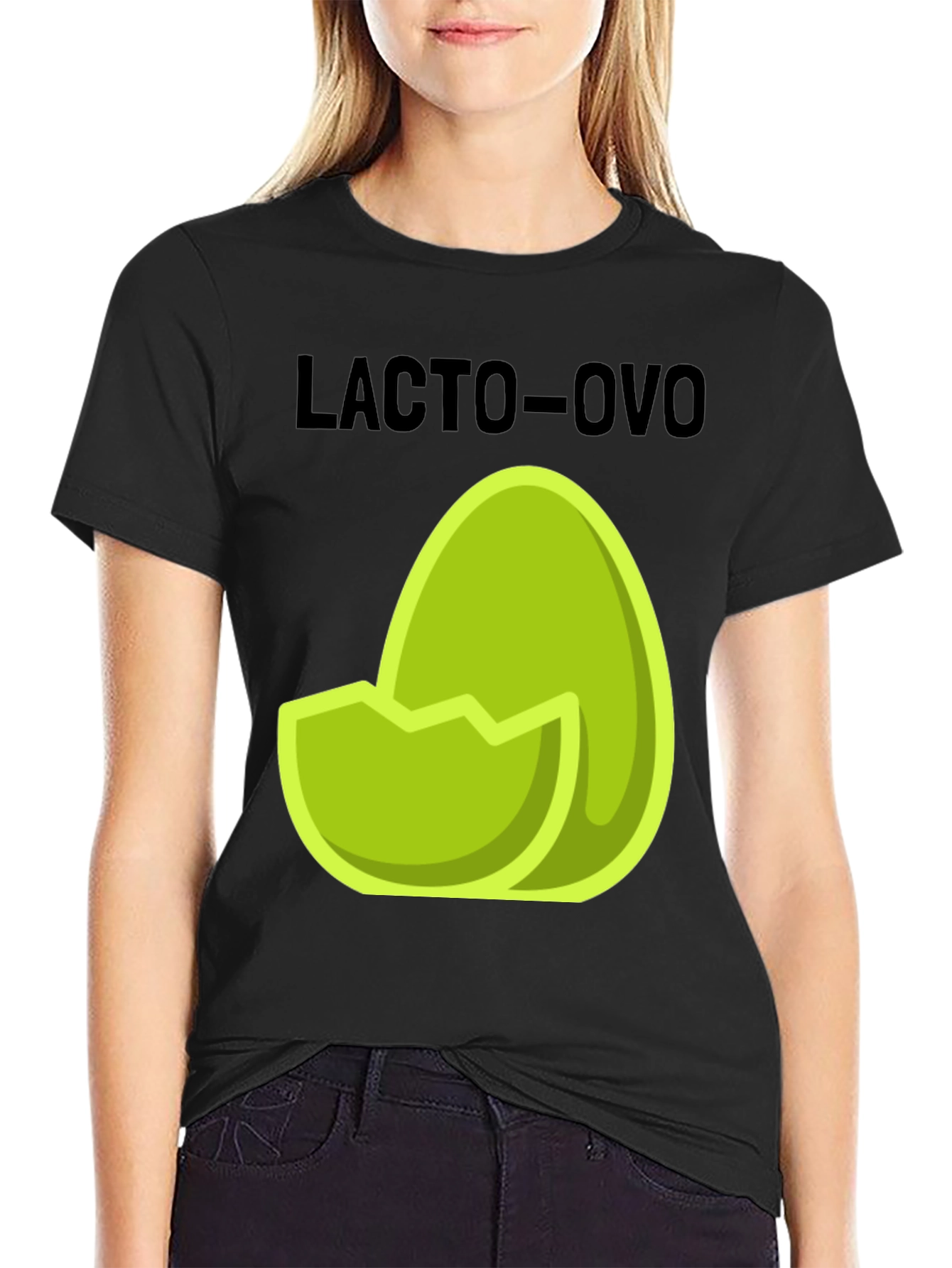 Lacto-Ovo Egg Graphic T-Shirt - Vegetarian Lifestyle Tee