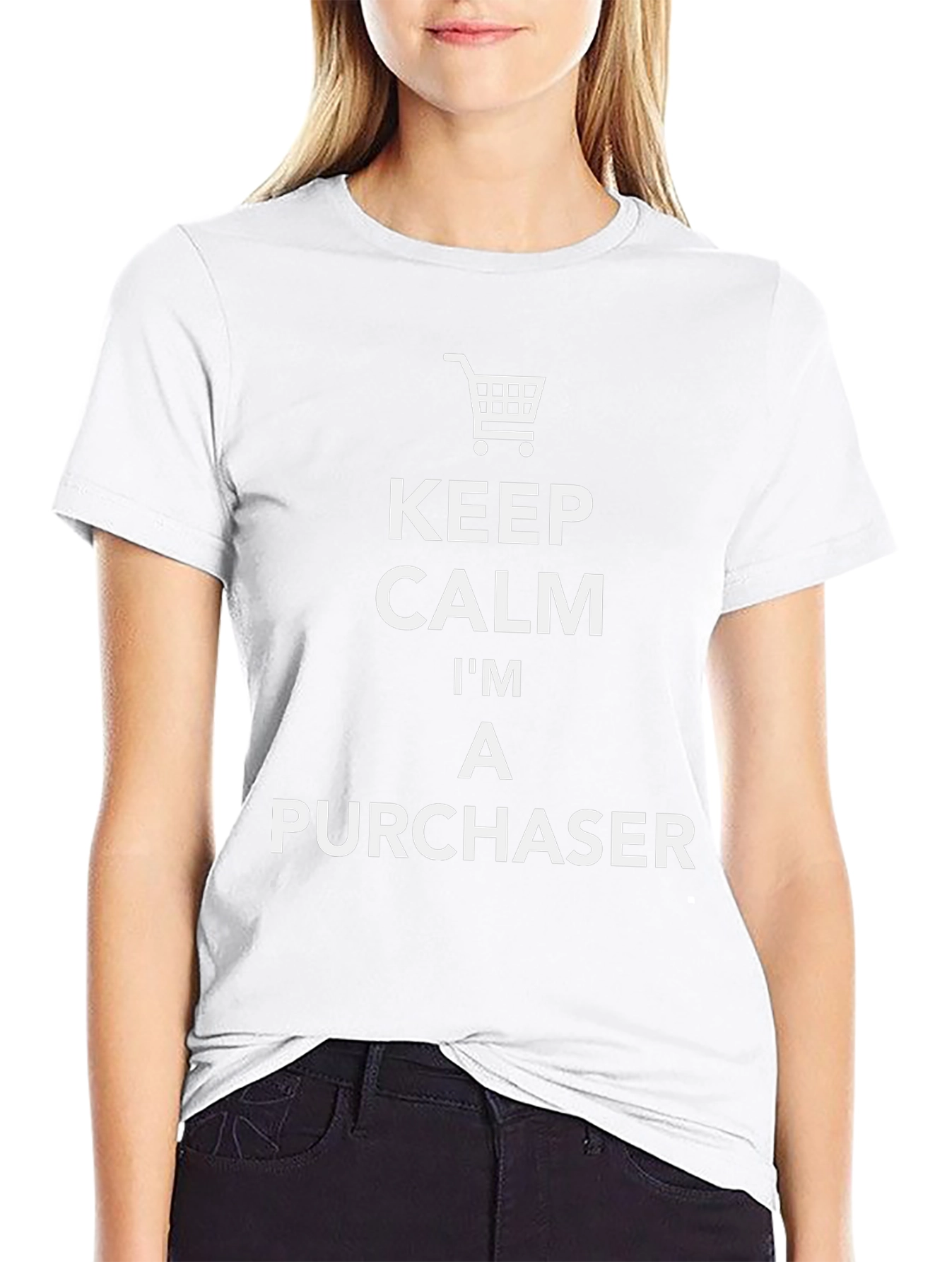 Keep Calm Im A Purchaser Funny Black T-Shirt