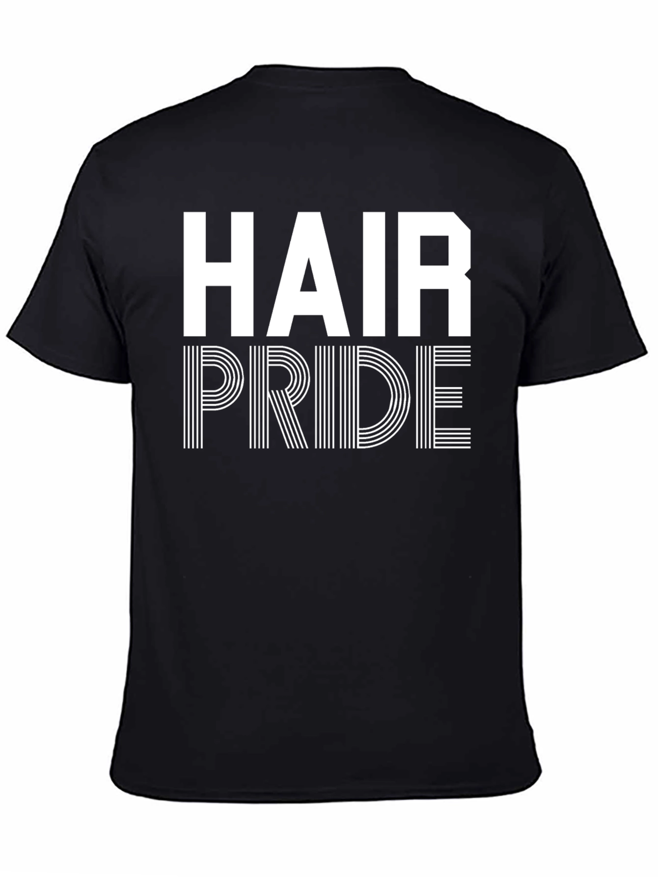 Hair Pride Graphic Tee - Black Cotton T-Shirt