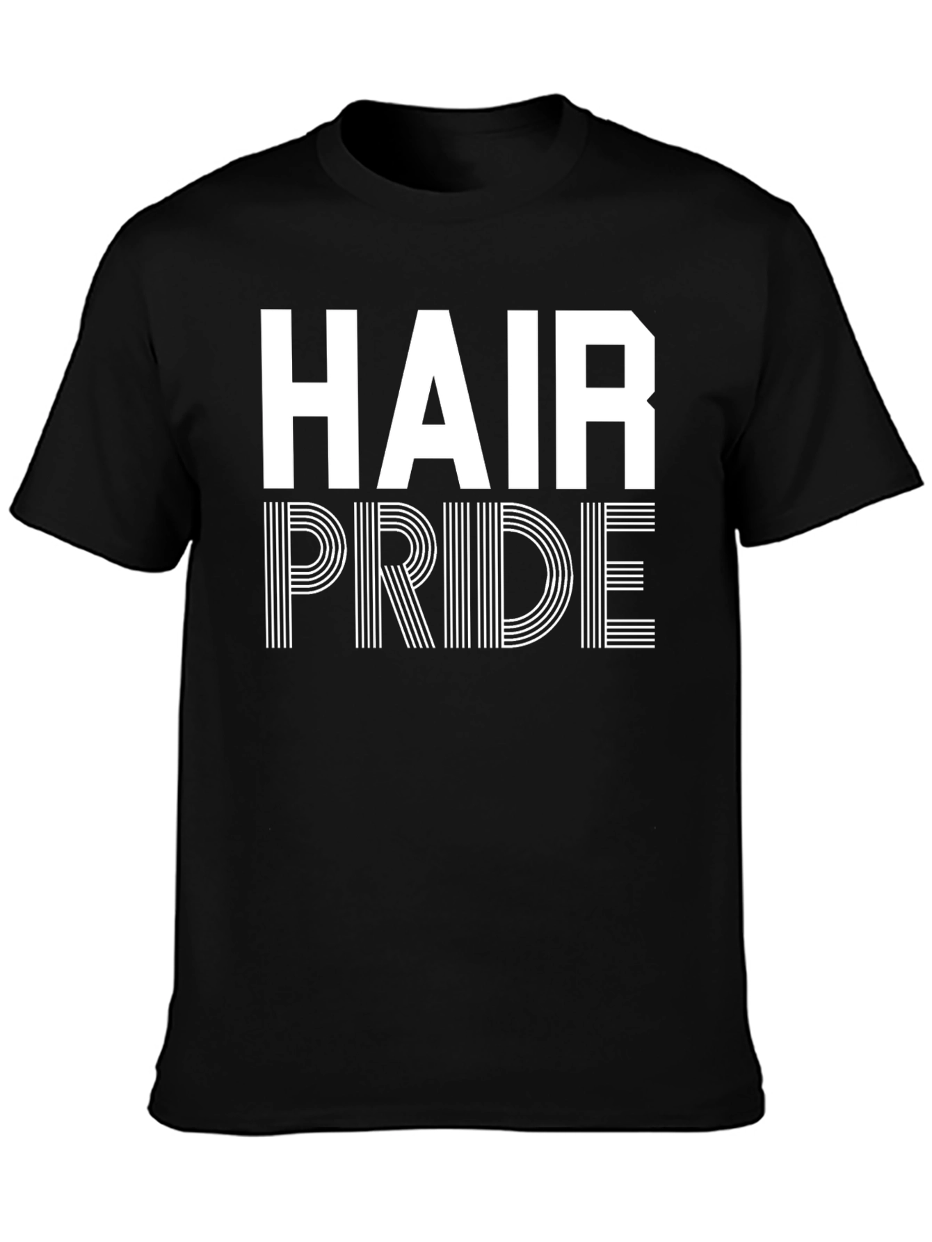 Hair Pride Graphic Tee - Black Cotton T-Shirt