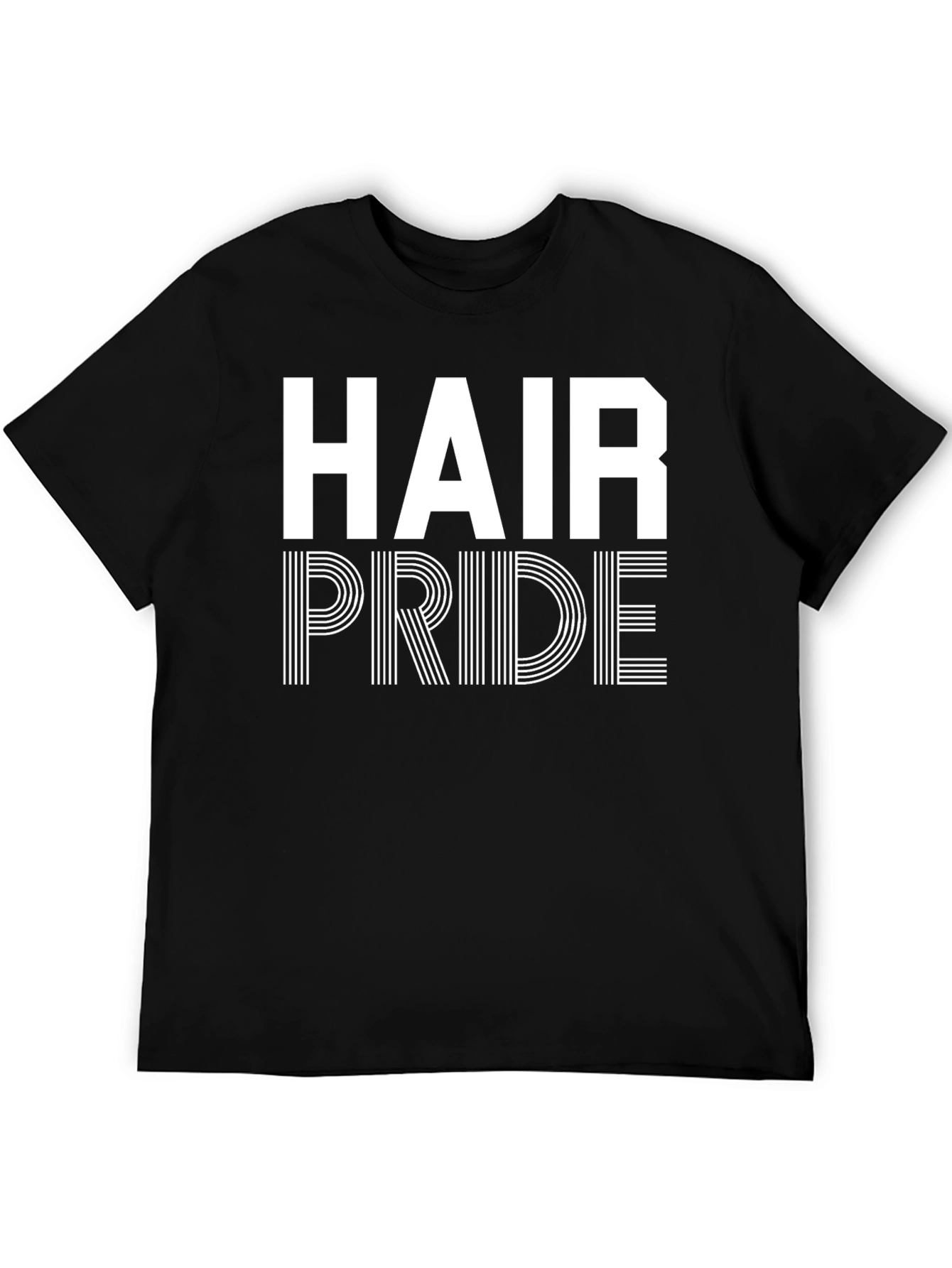 Hair Pride Graphic Tee - Black Cotton T-Shirt