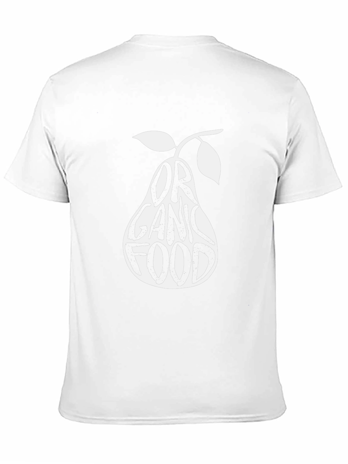 Organic Food Pear Graphic T-Shirt - Black