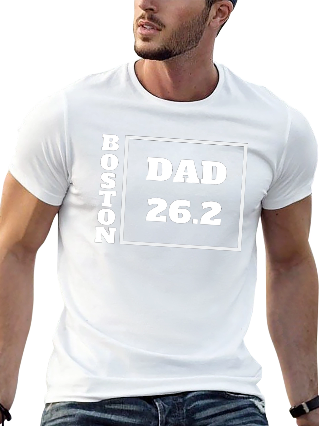 Boston Dad 26.2 Marathon T-Shirt - Black