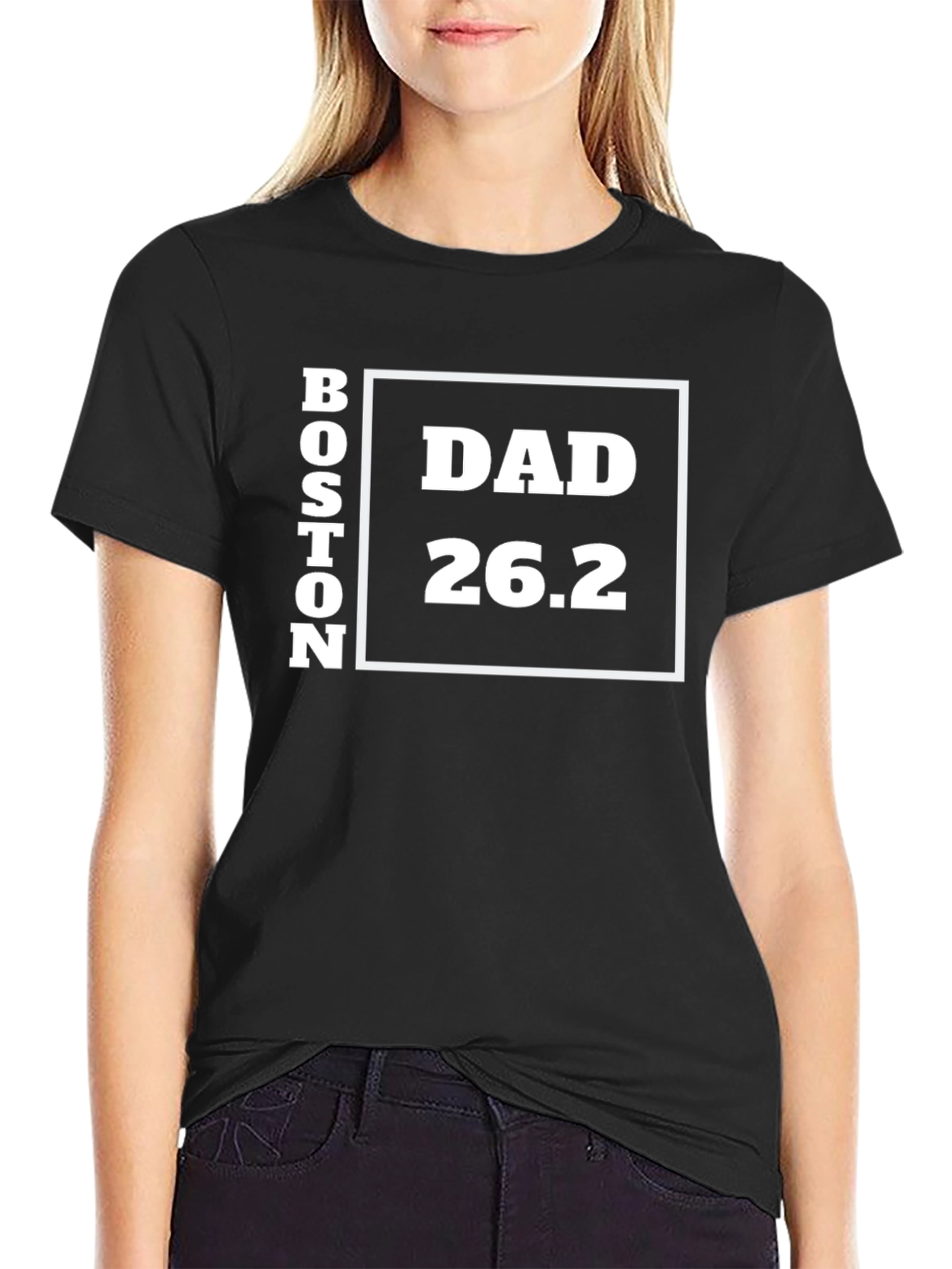 Boston Dad 26.2 Marathon T-Shirt - Black