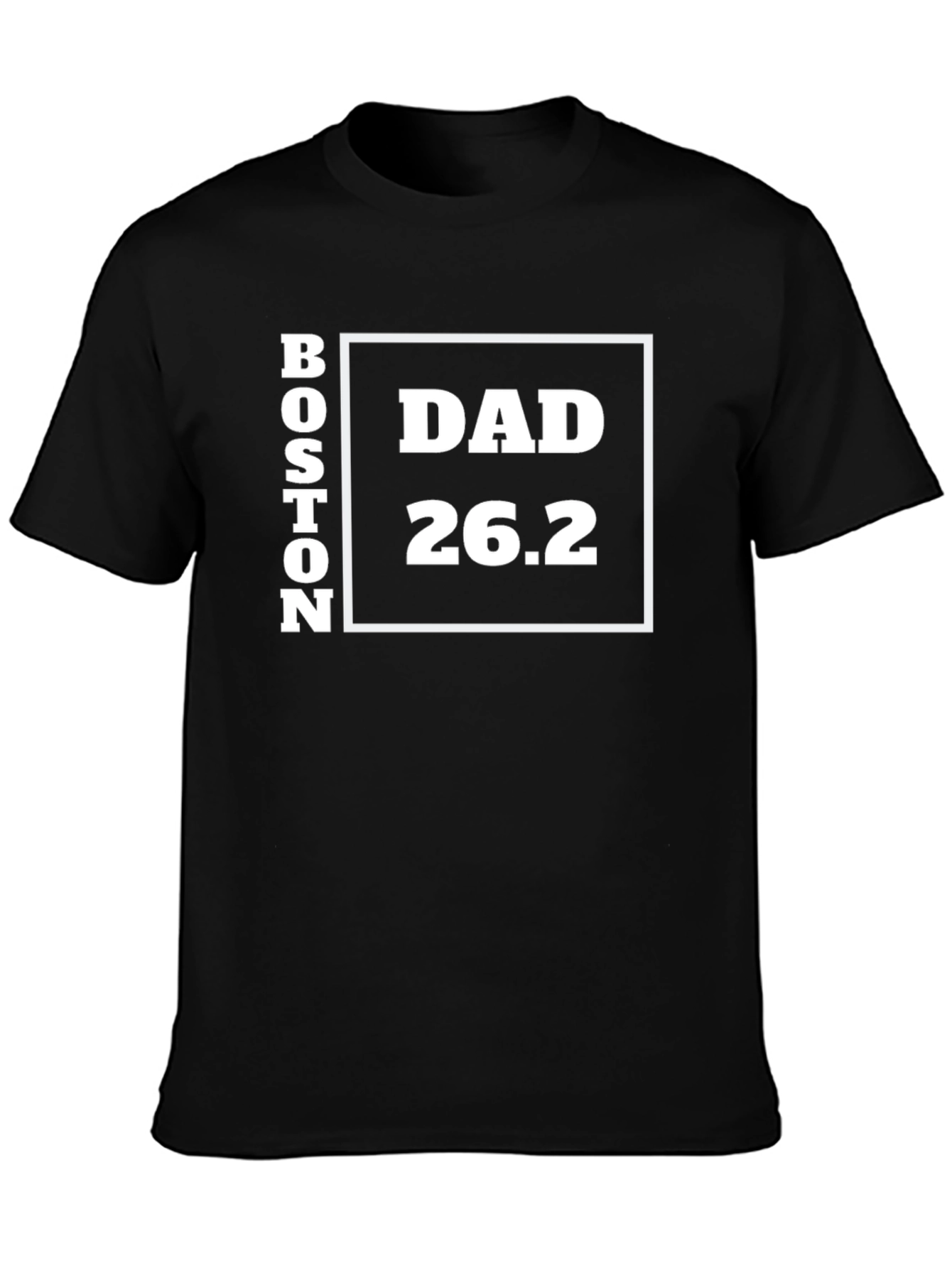 Boston Dad 26.2 Marathon T-Shirt - Black