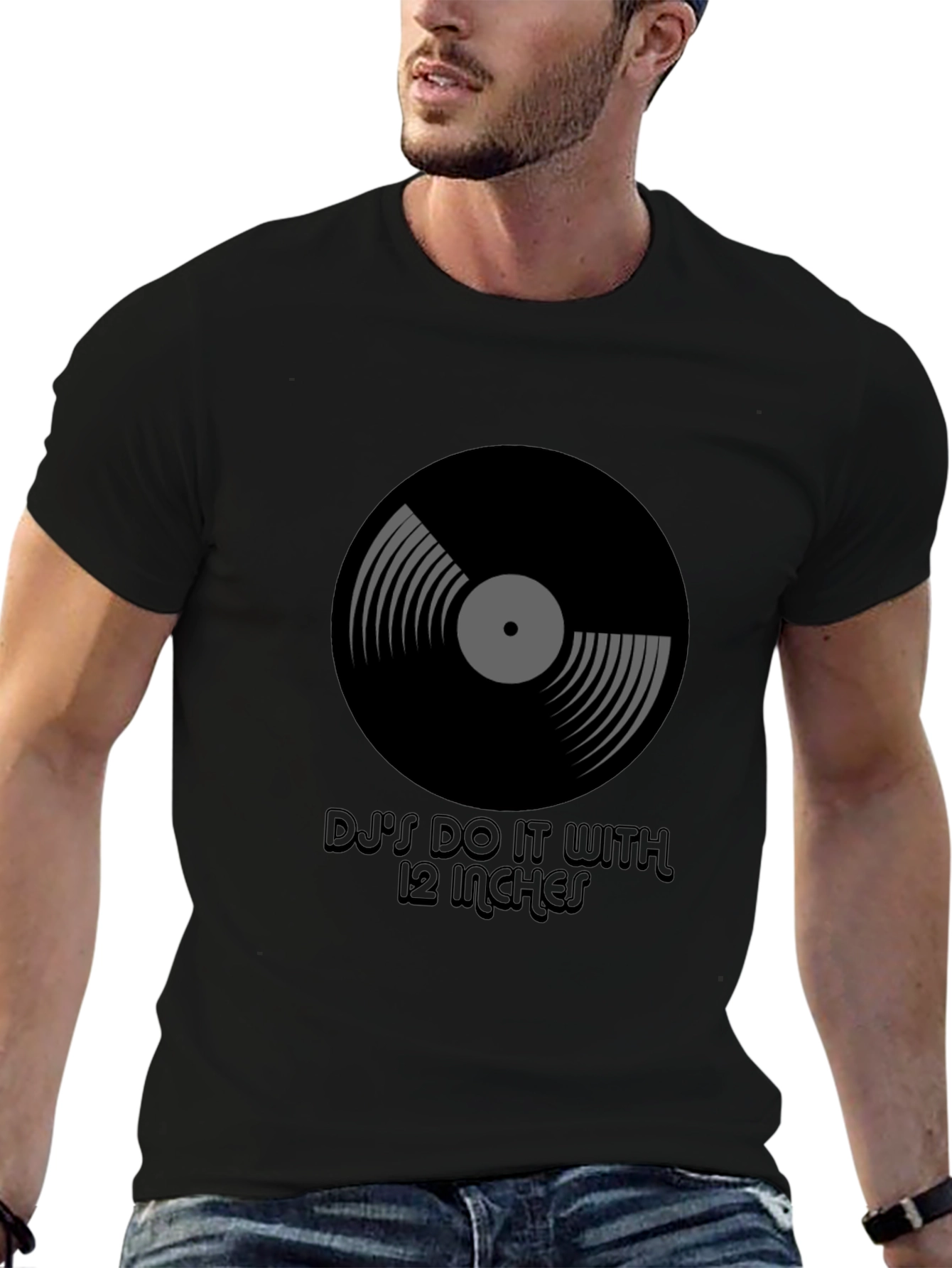 DJs Do It With 12 Inches Black T-Shirt