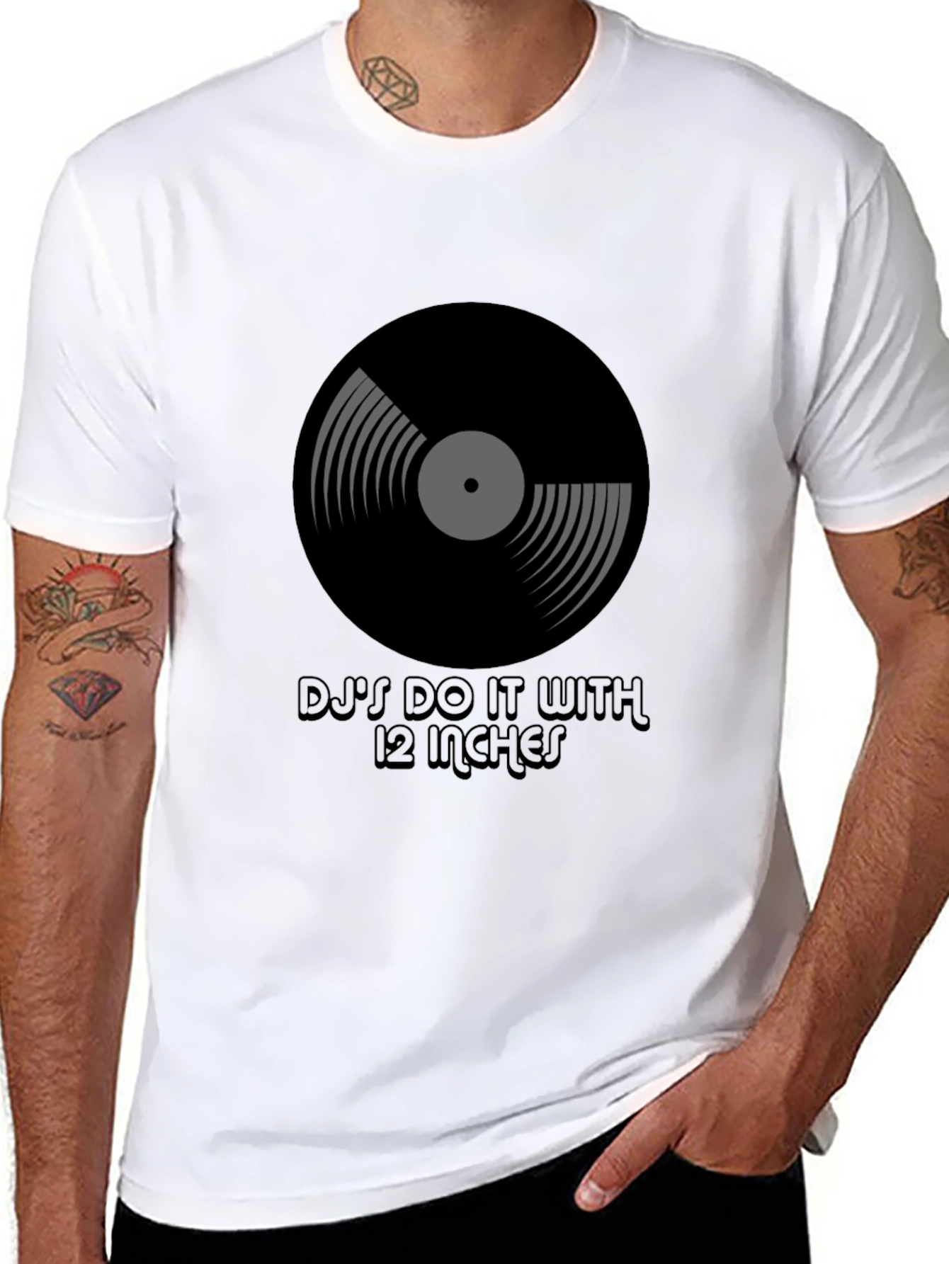 DJs Do It With 12 Inches Black T-Shirt