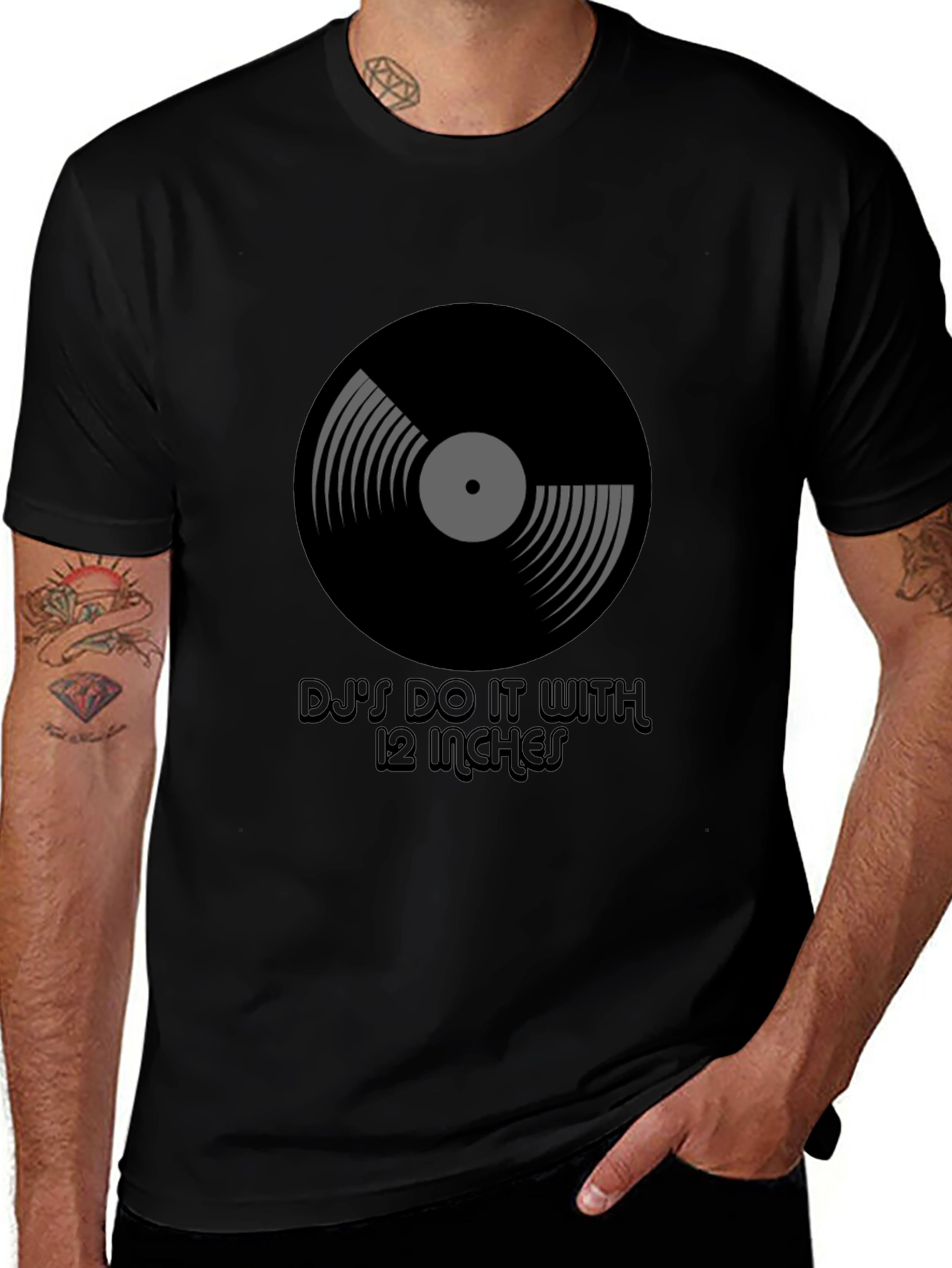 DJs Do It With 12 Inches Black T-Shirt