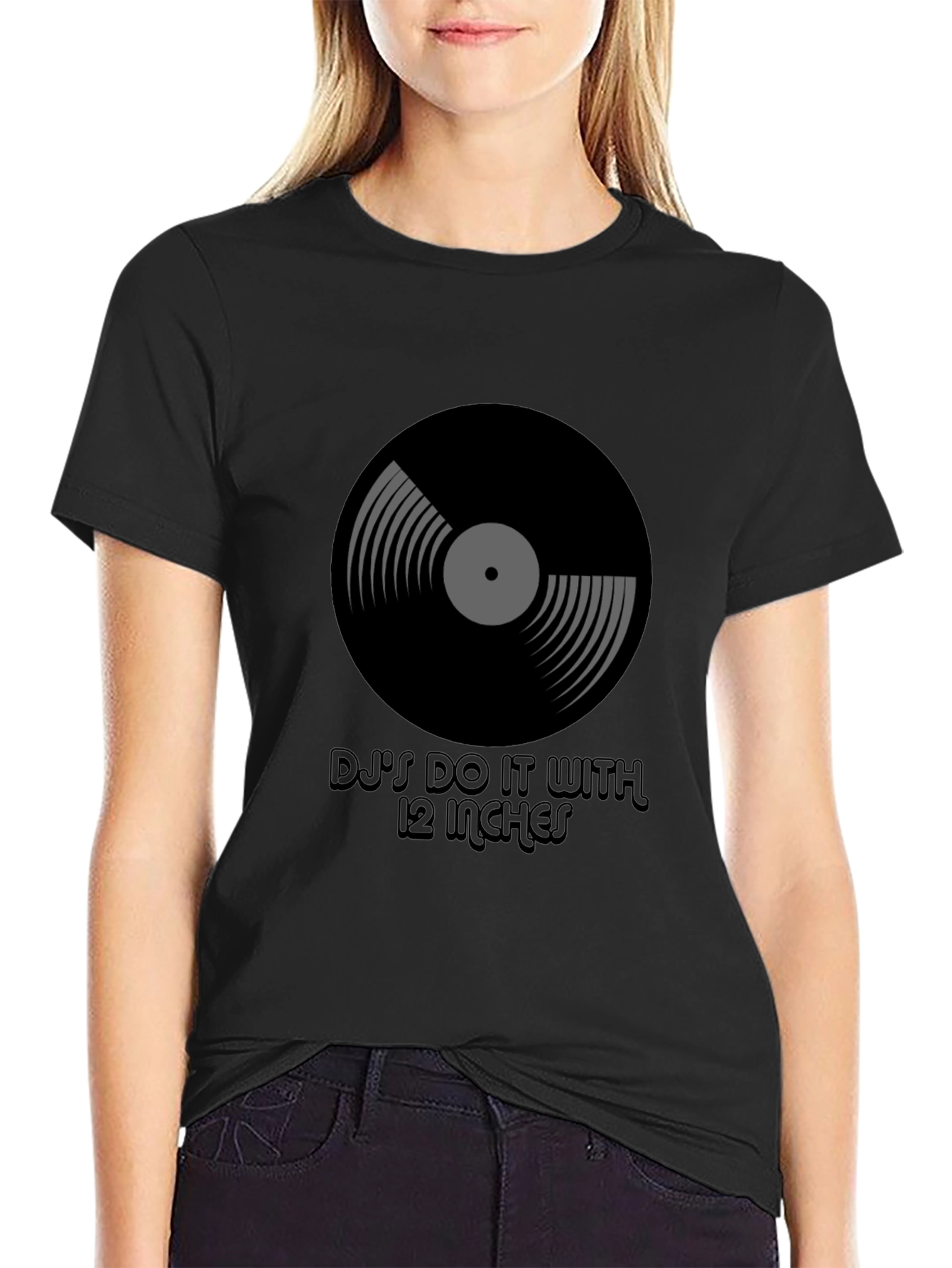 DJs Do It With 12 Inches Black T-Shirt