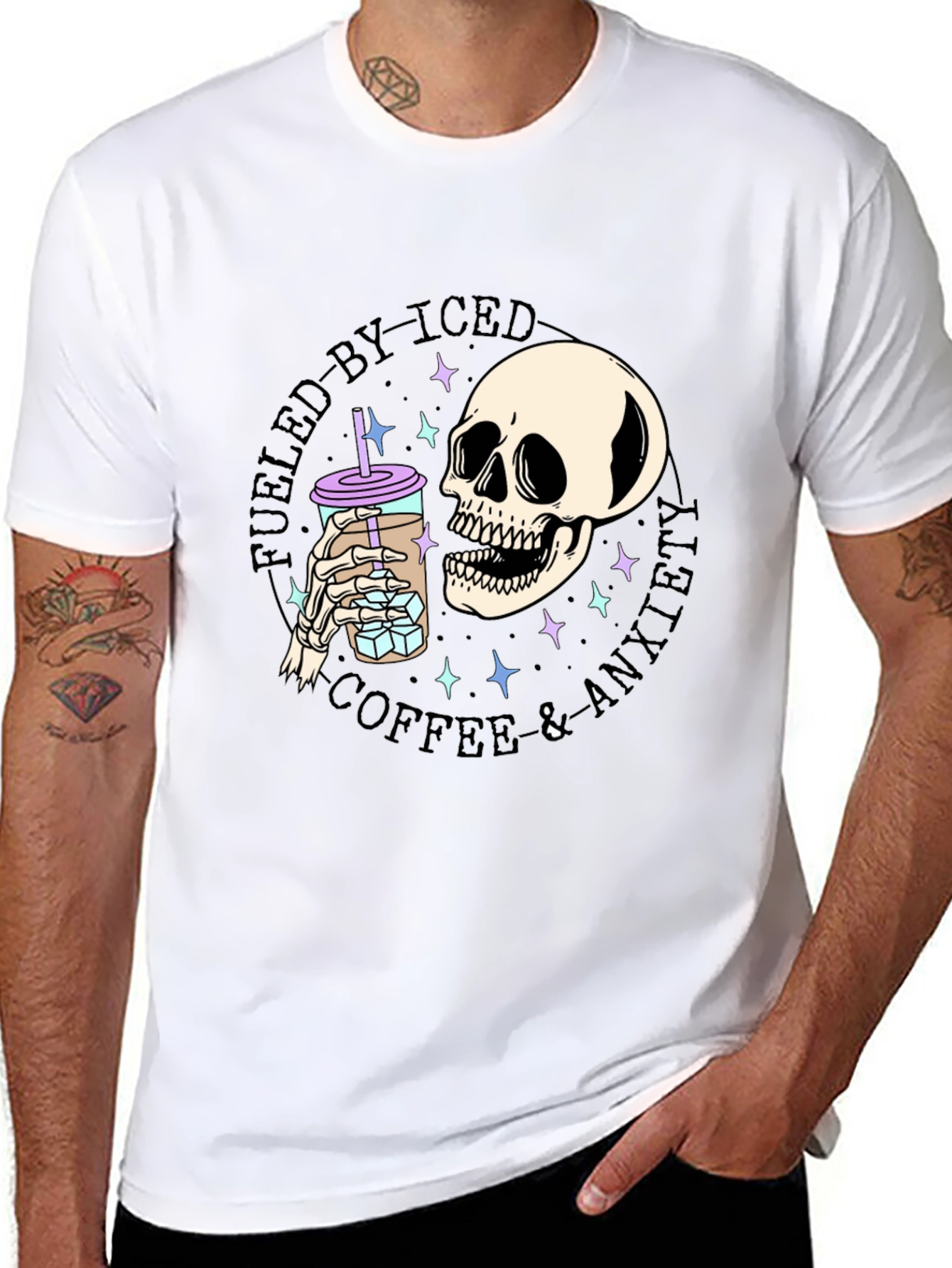 Fueled By Iced Coffee & Anxiety T-Shirt