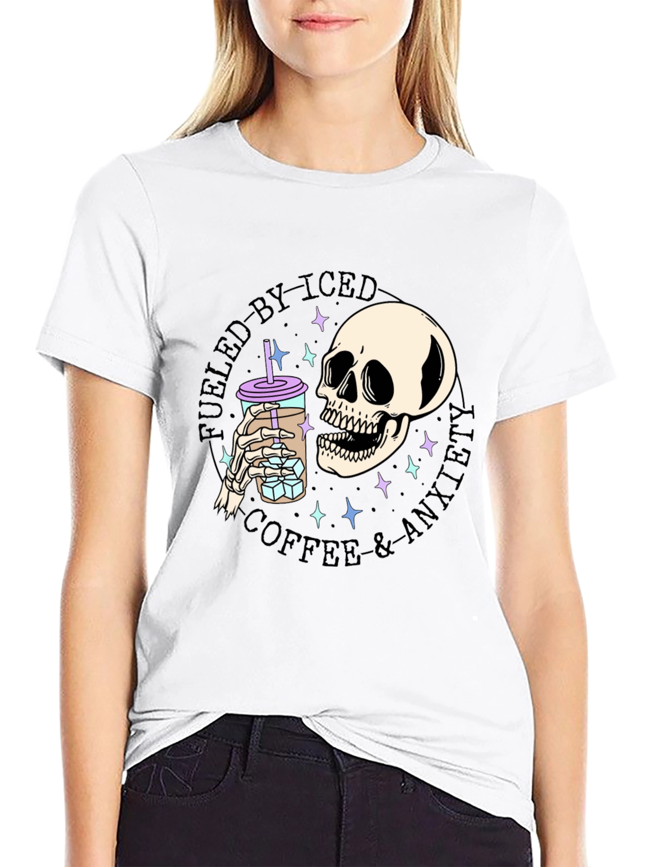 Fueled By Iced Coffee & Anxiety T-Shirt
