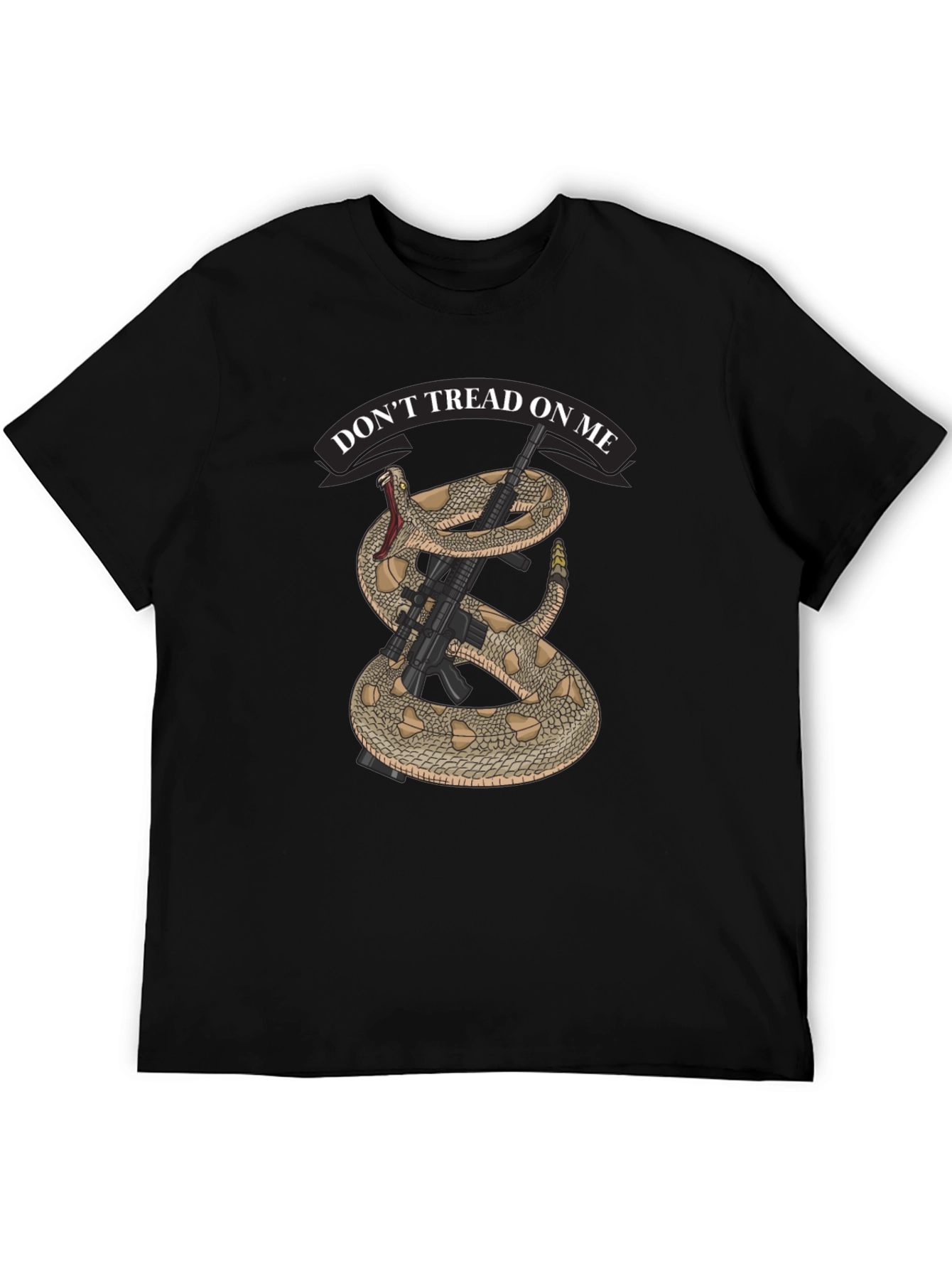 Dont Tread on Me Snake & Rifle Graphic T-Shirt